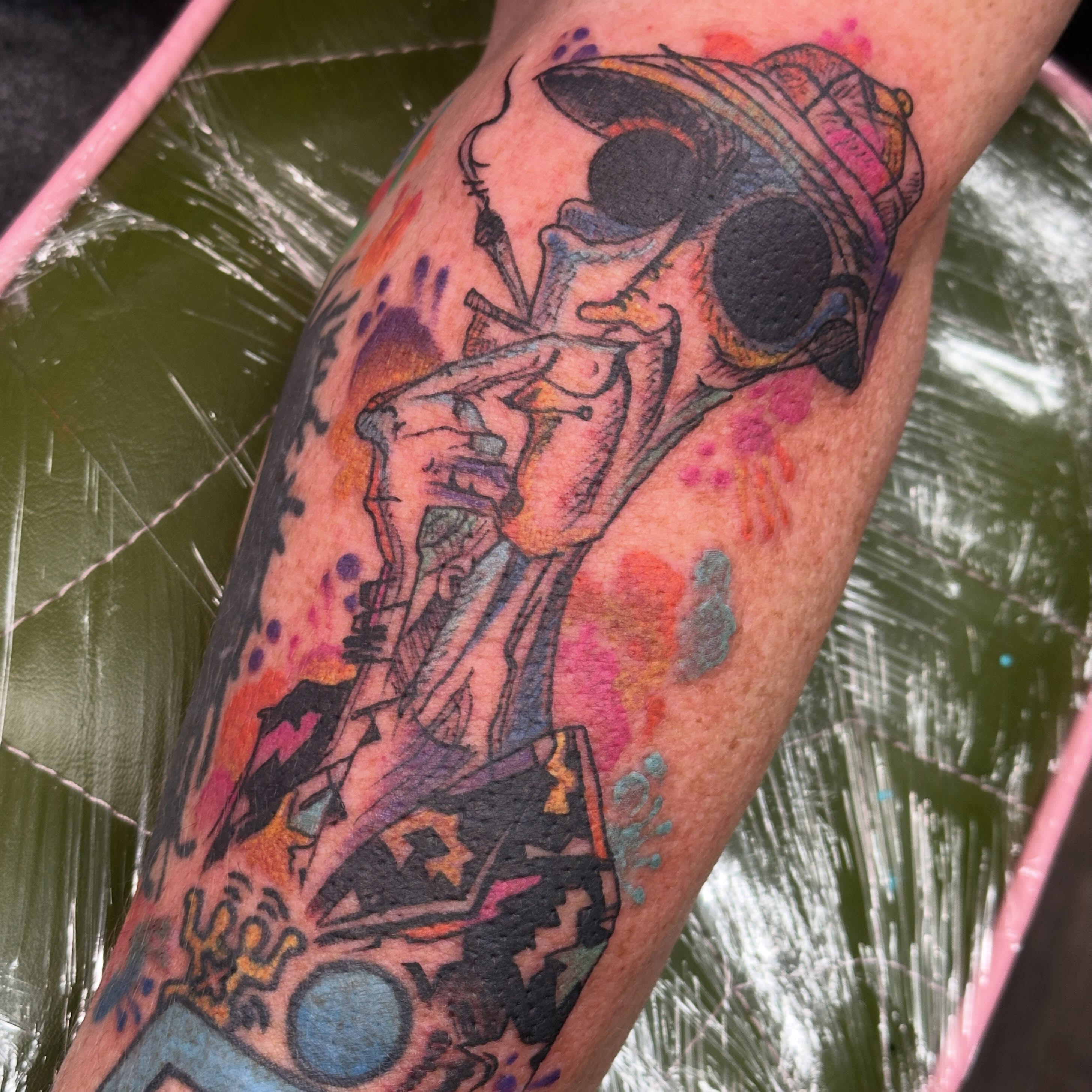 Tattoo by @shaila_roach β dotwork, anime
