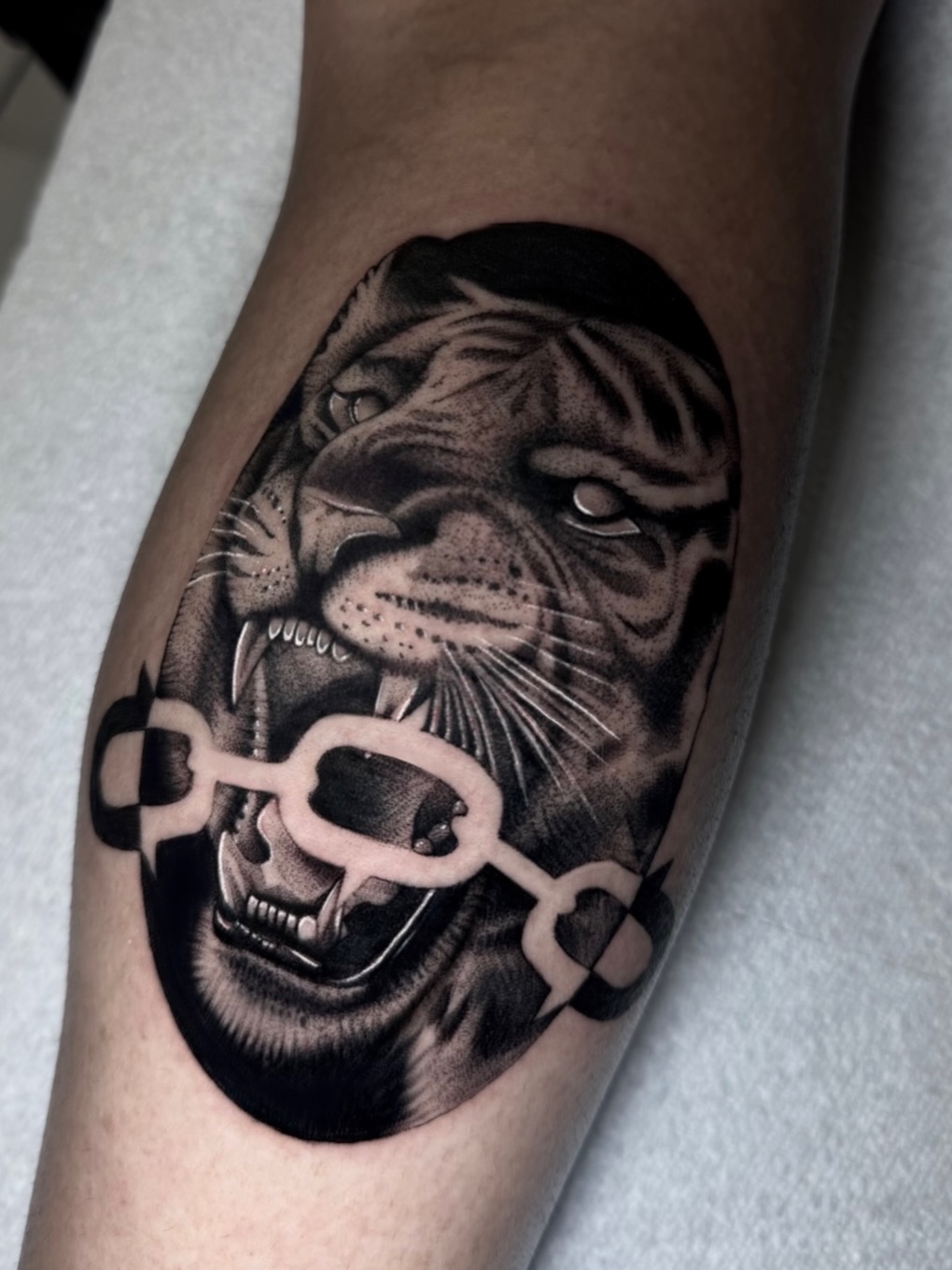 Tattoo by @driinked β realism, black_and_grey