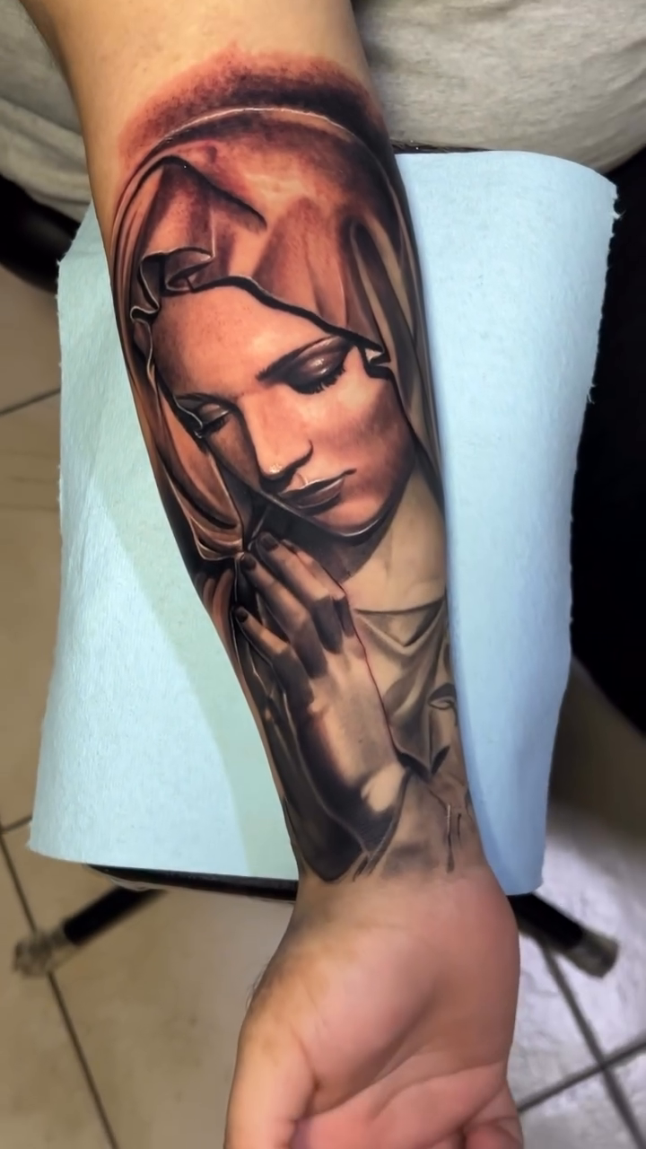 Tattoo by @yackolettersx6 β realism, black_and_grey