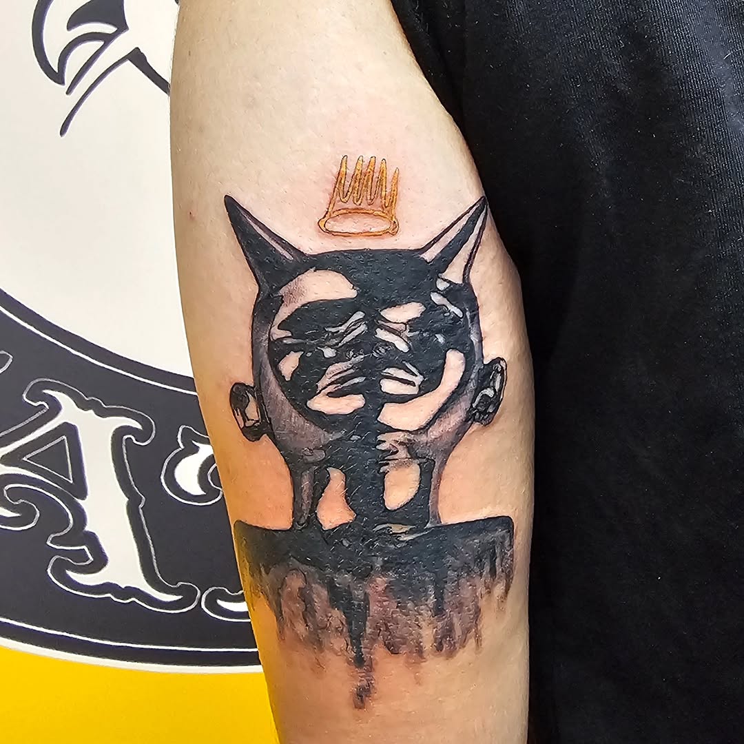 Tattoo by @tattoo8101 — black_and_grey, trash_polka