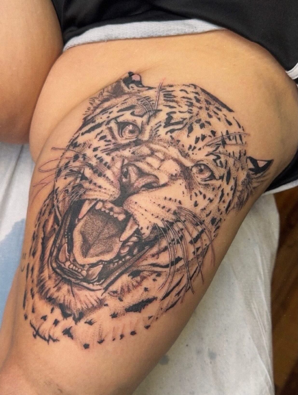 Tattoo by @pimp.myhide — realism, black_and_grey
