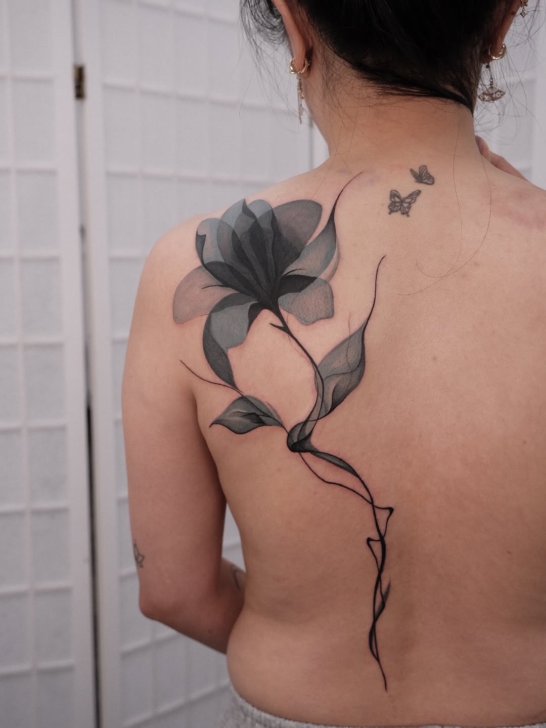 Tattoo by @houstontattooartist_goldenk — fine_line, black_and_grey