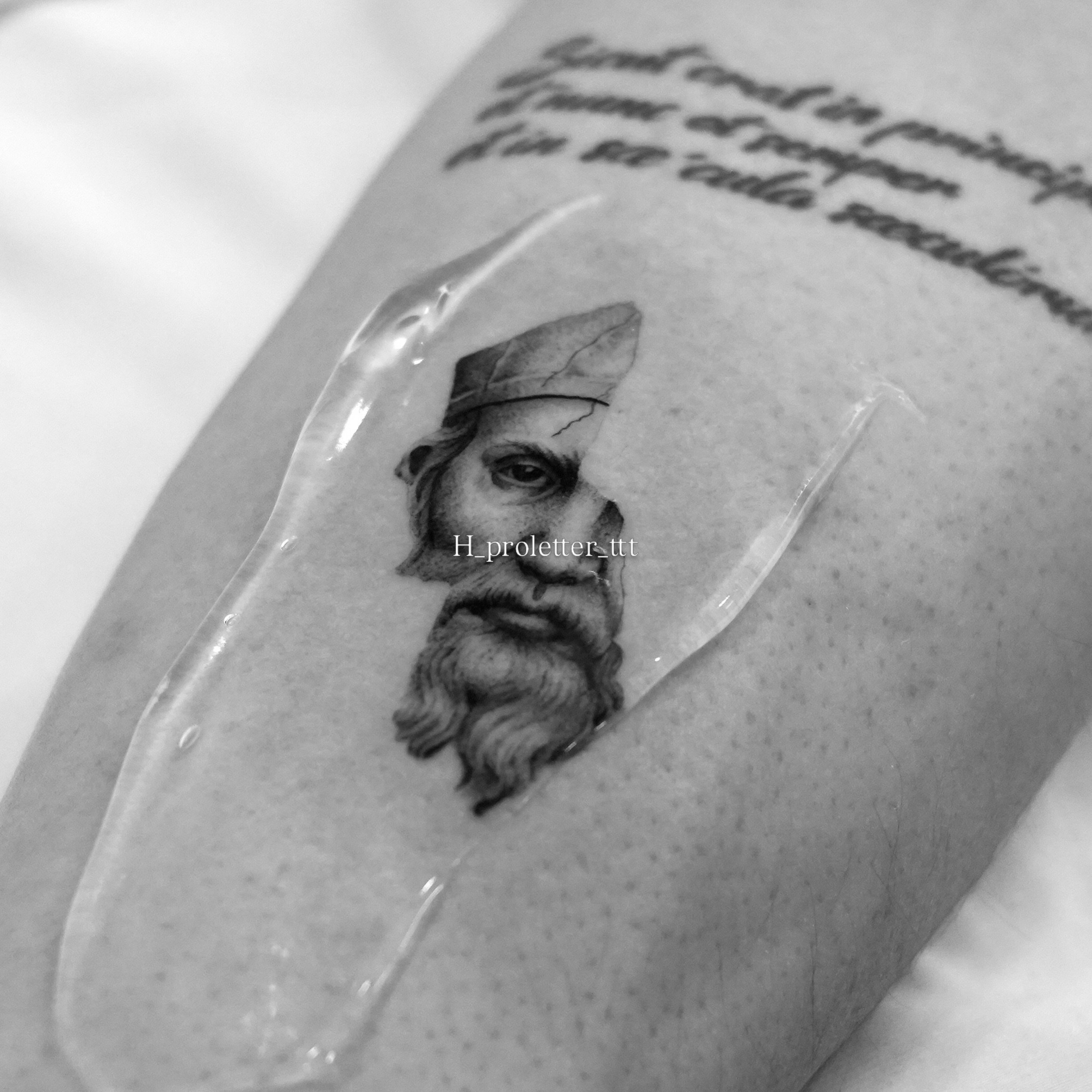 Tattoo by @h_proletter_ttt — black_and_grey