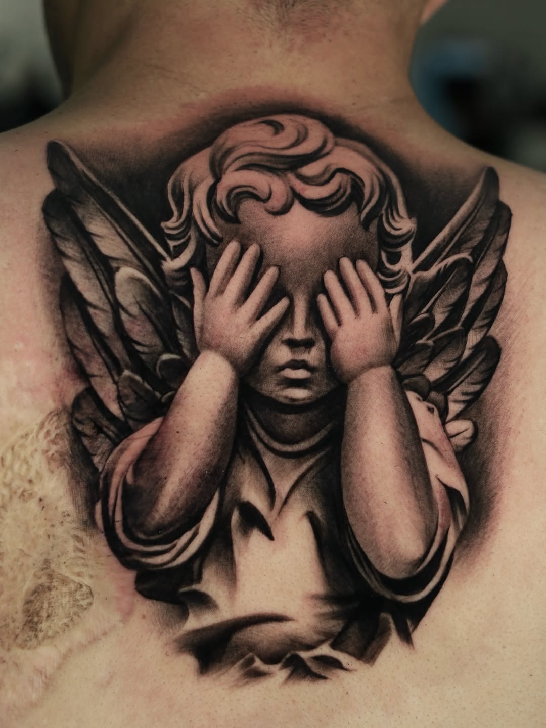 Tattoo by @lys__ink — realism, black_and_grey