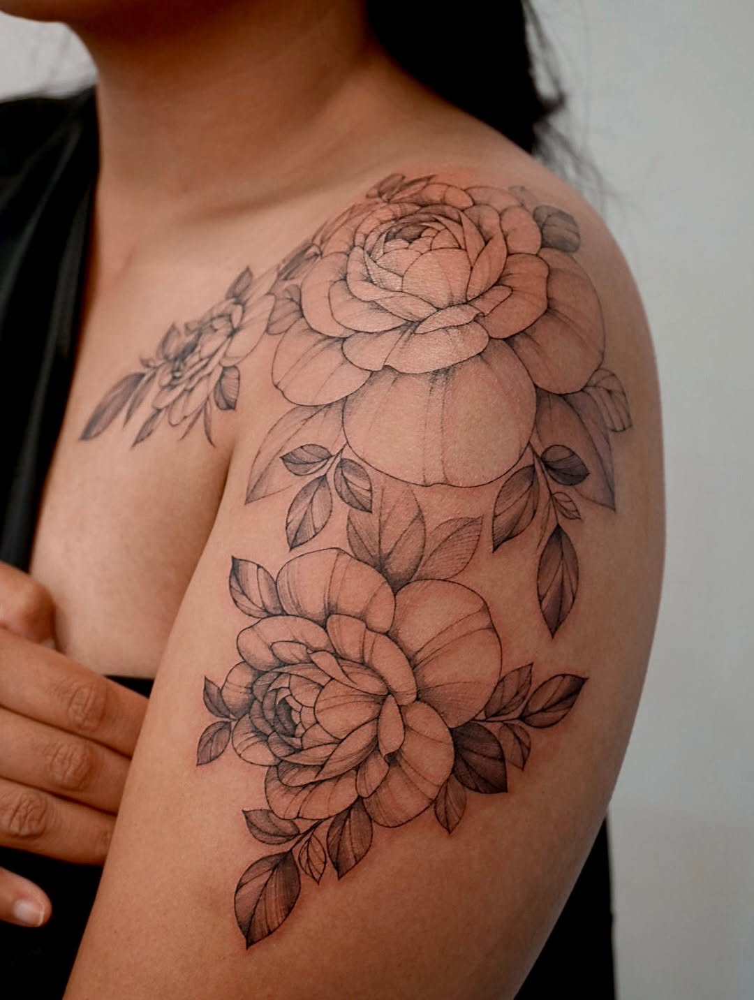 Tattoo by @tattooist_hyn — fine_line, black_and_grey