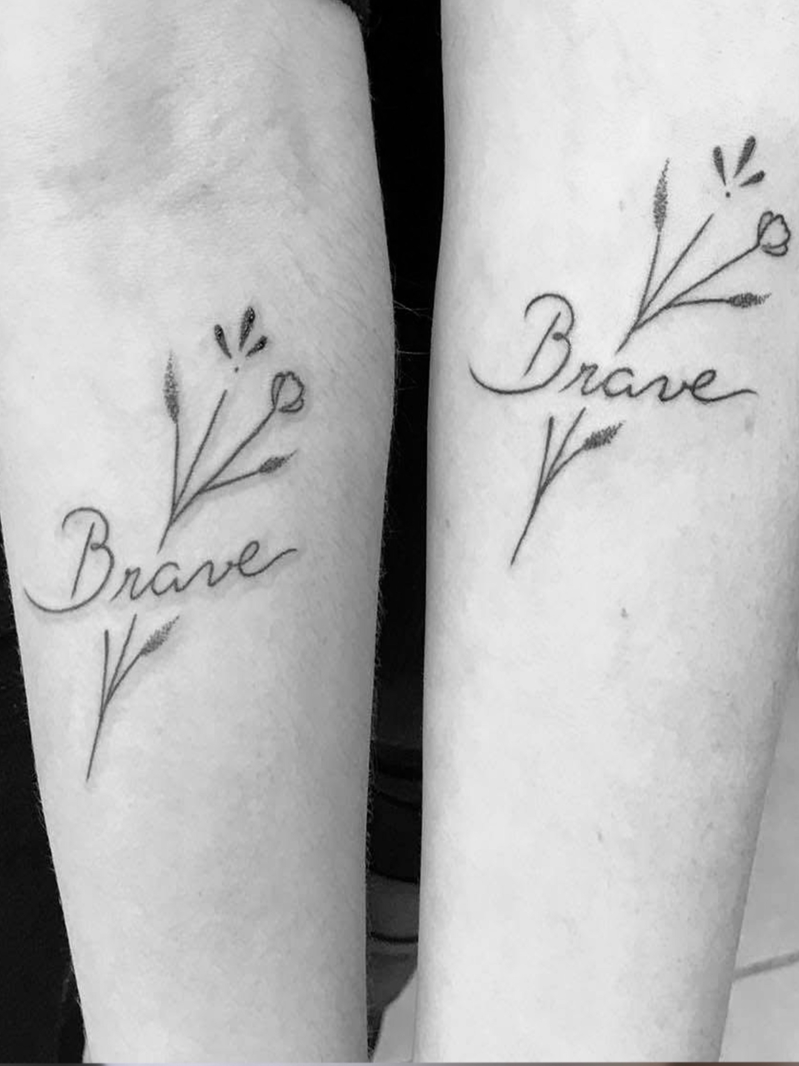 Brave black and grey tattoo on the forearm by @luckybunnytat2