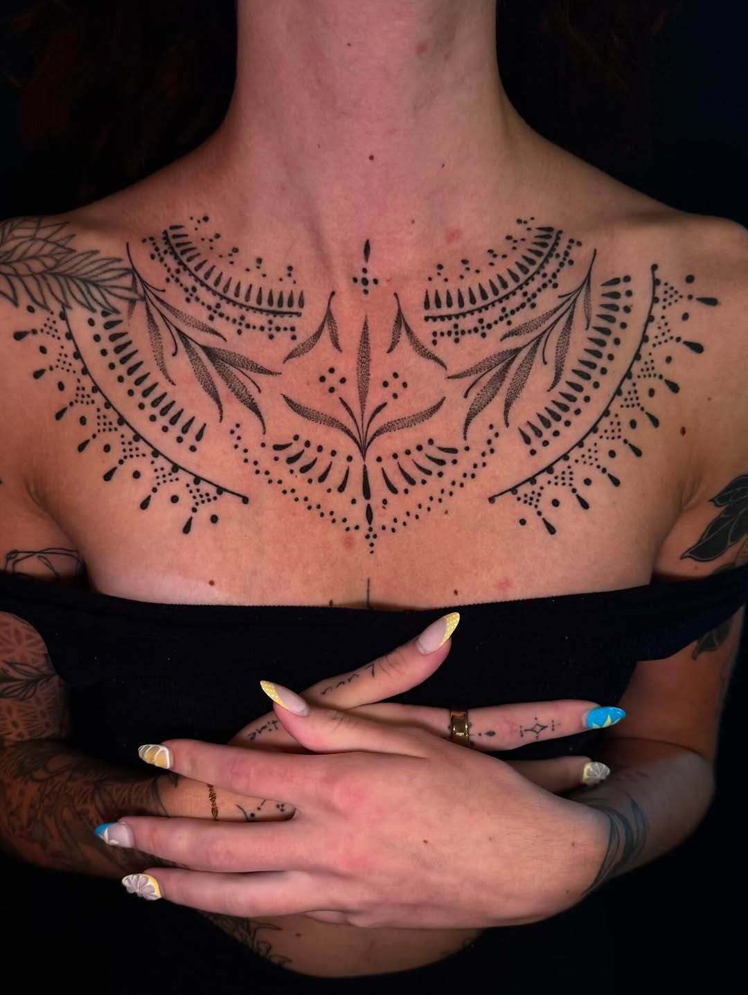 Tattoo by @staghorntattoo — dotwork, ornamental
