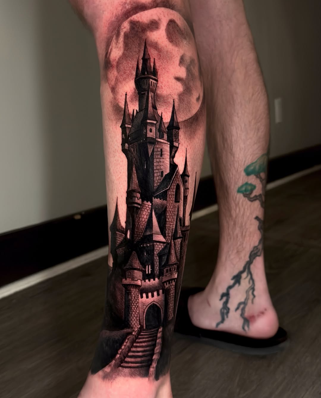 Tattoo by @fishbonestattoo — black_and_grey