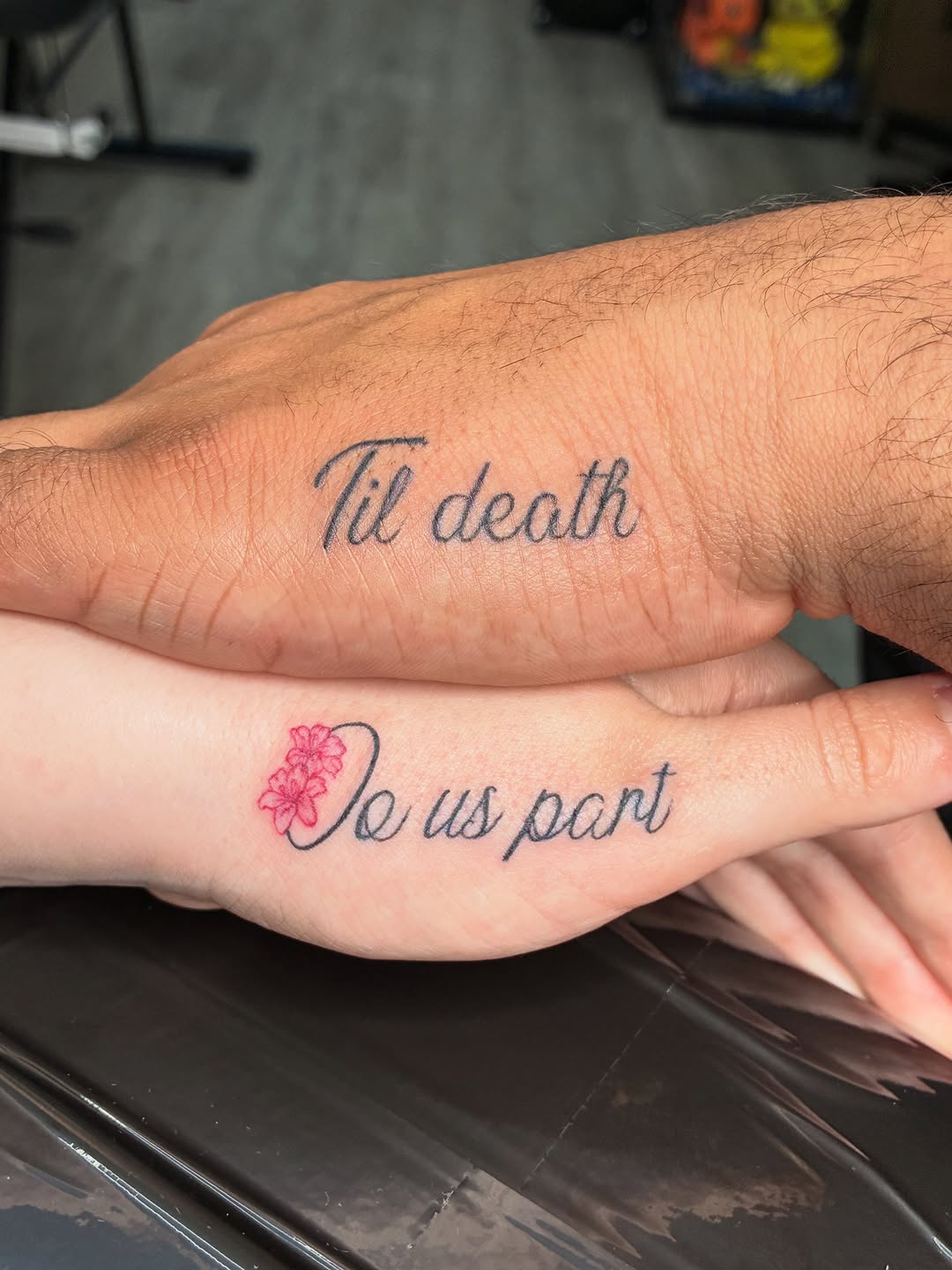 Tattoo by @tattsby_hailz — lettering_script, fine_line