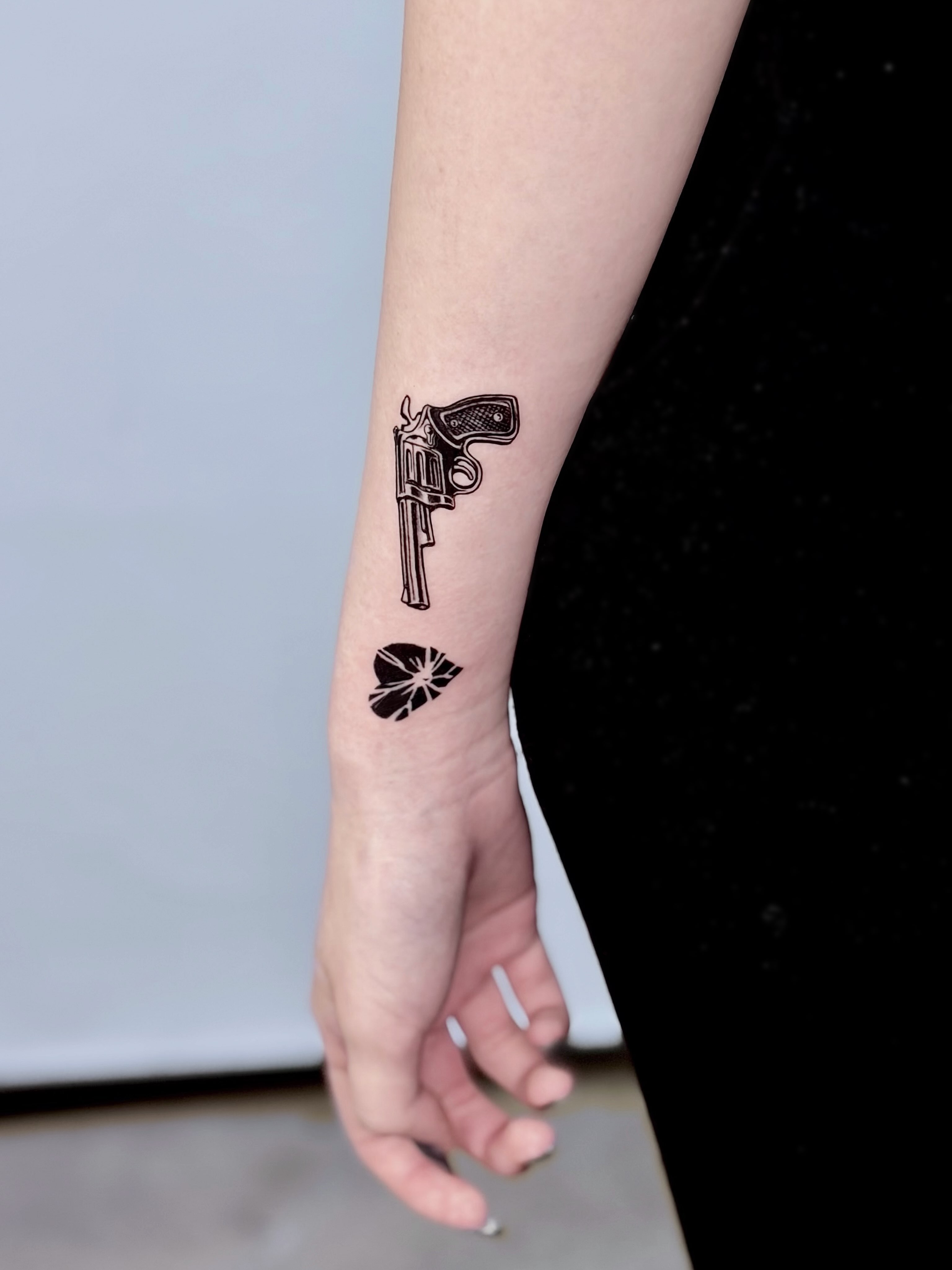 Tattoo by @heuk.me_tattoo — black_and_grey