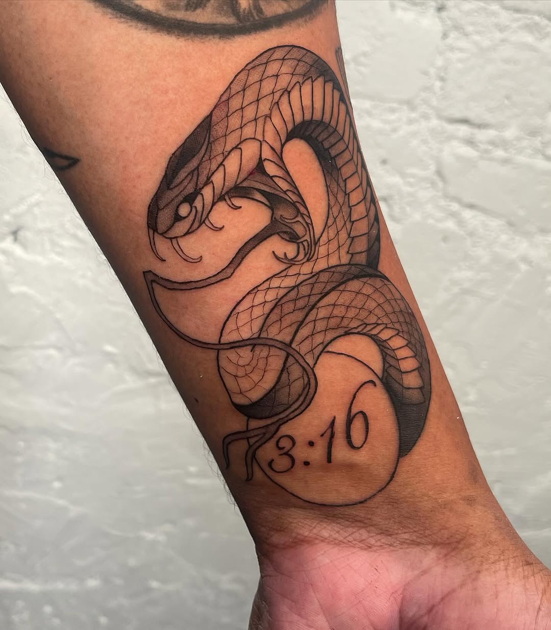 Tattoo by @authentics_nyc — black_and_grey, lettering_script