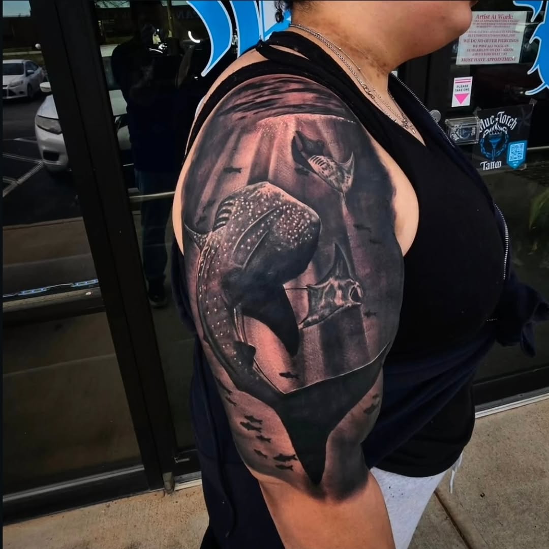 Tattoo by @mikebugenhagentattoos — realism, black_and_grey