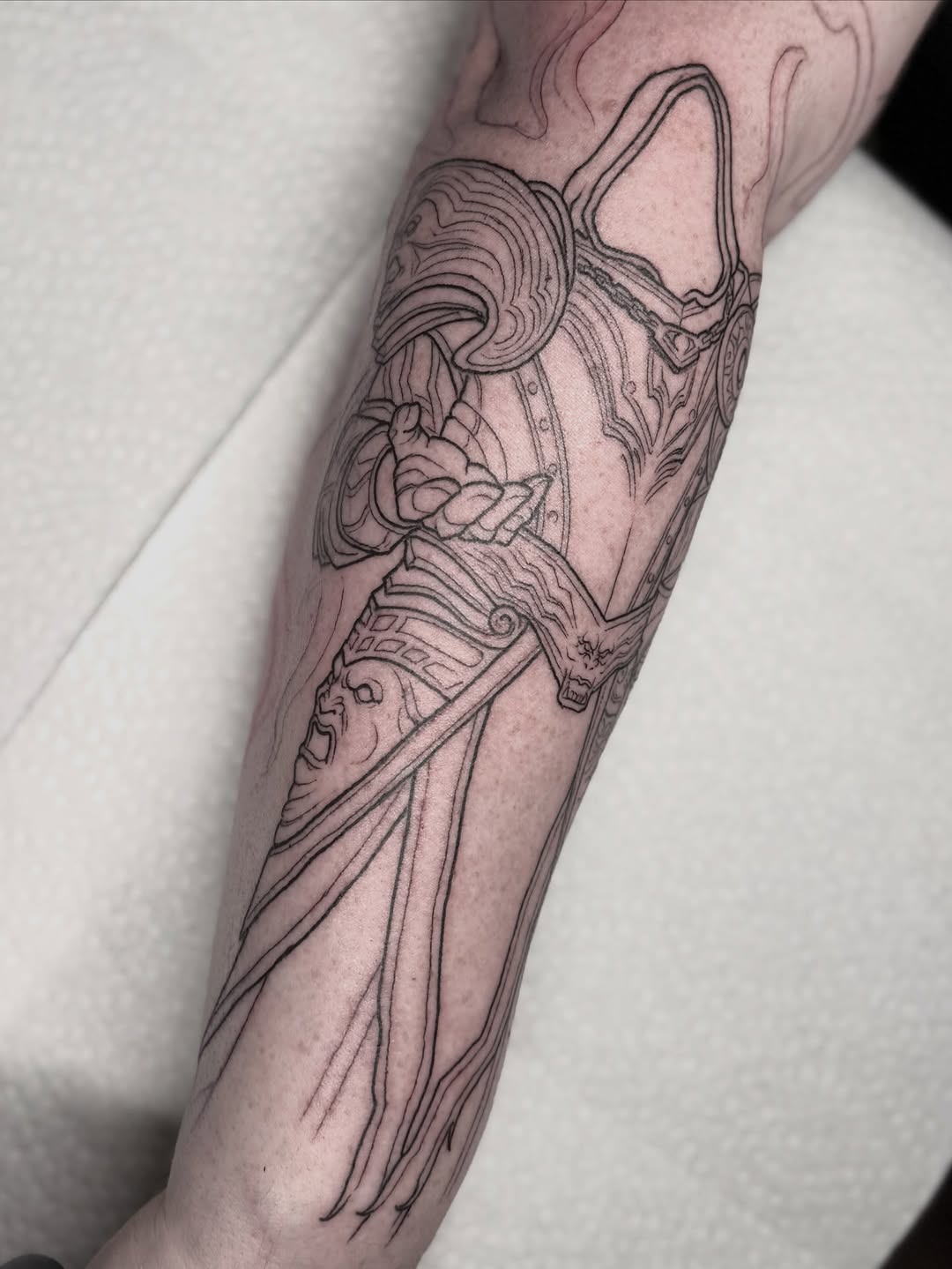 Tattoo by @anniebone_tattoo — blackwork, illustrative