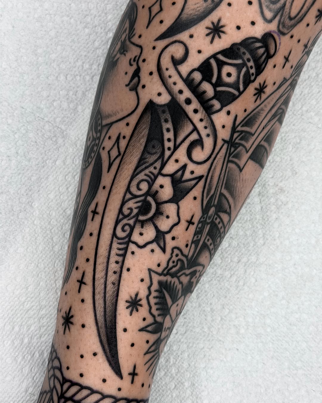Tattoo by @diickiey — american_traditional, black_and_grey