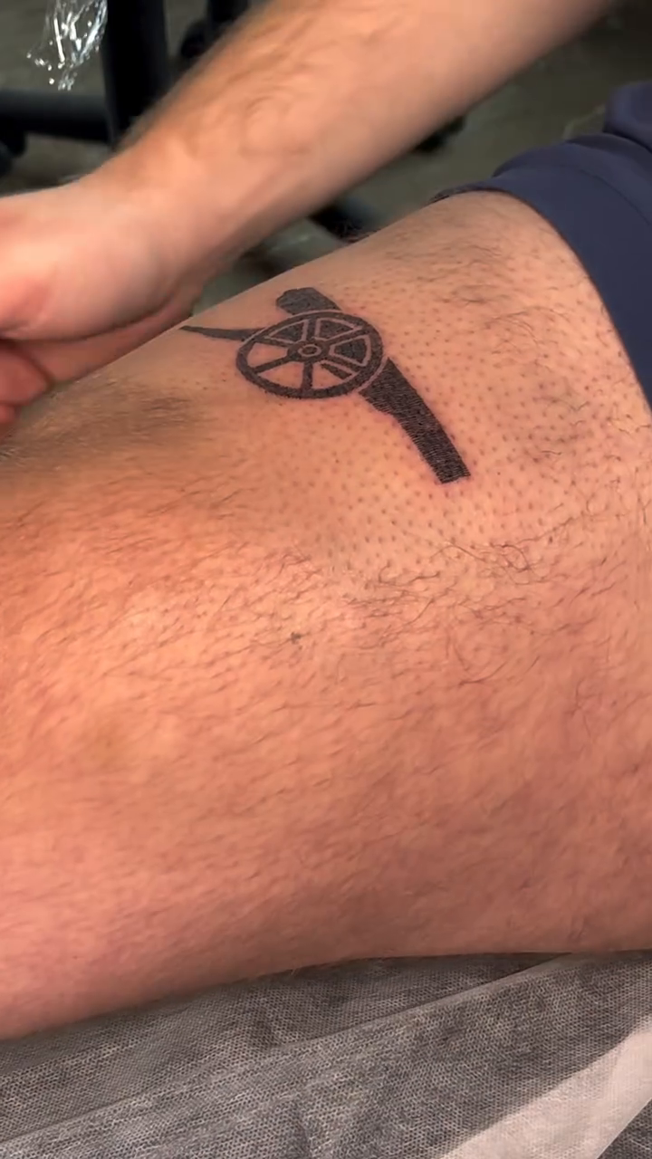 Cannon tattoo on the leg by Gap⋆head