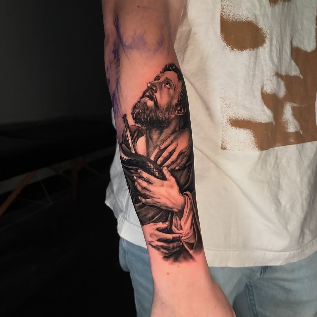 Tattoo by @billybadazz95 — realism, black_and_grey