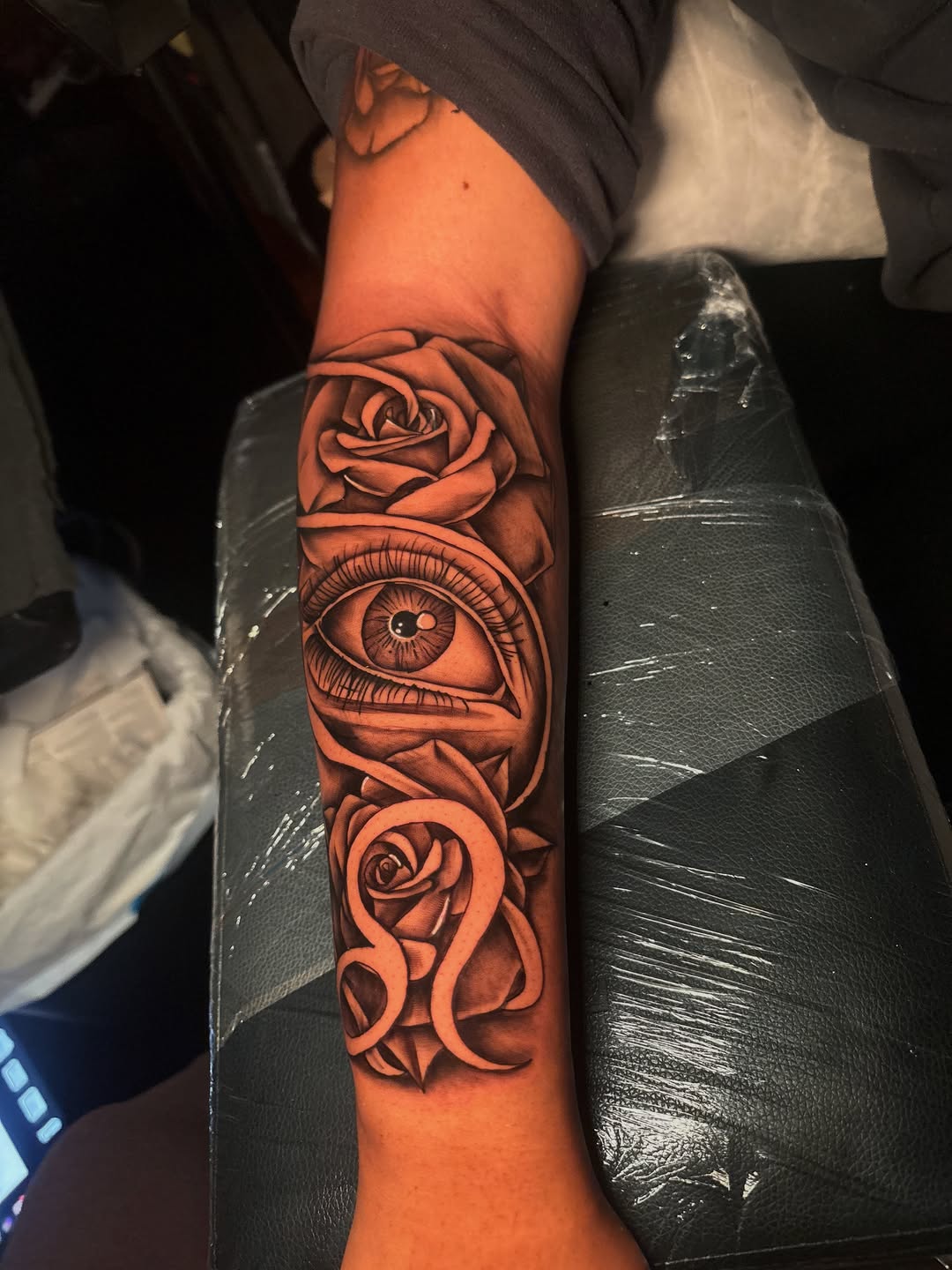 Tattoo by @maleekinkz โ black_and_grey, realism