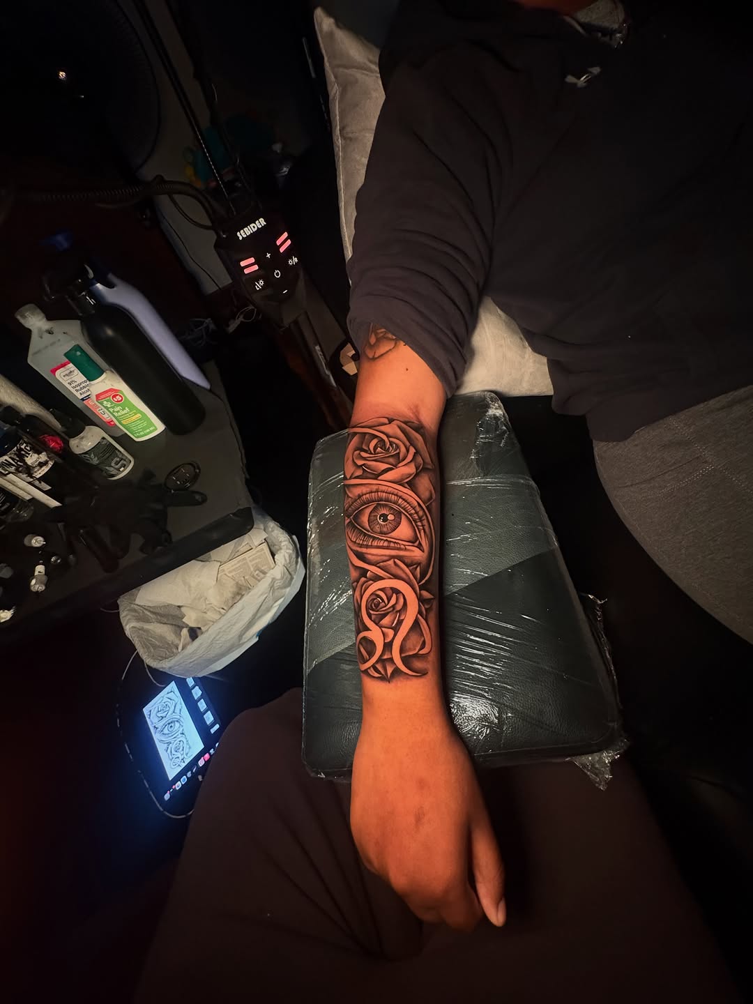 Tattoo by @maleekinkz โ black_and_grey, realism