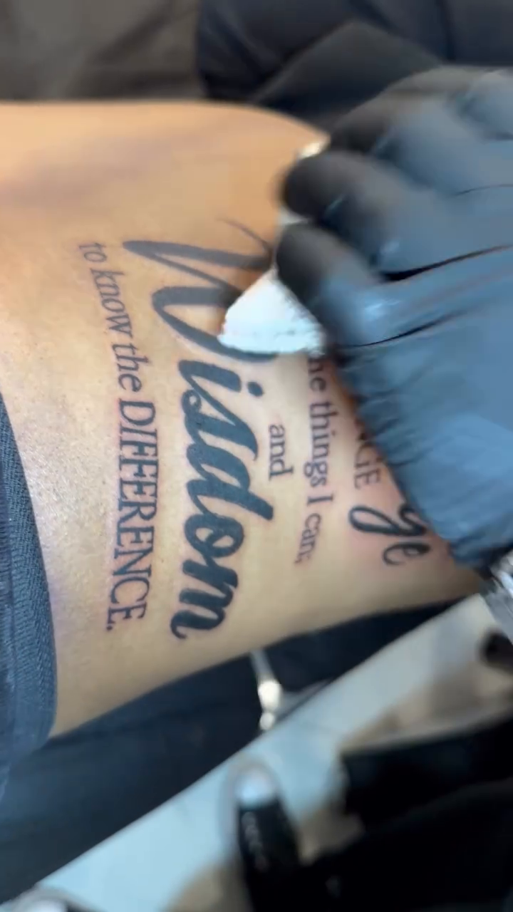 Script tattoo with inspirational text lettering tattoo on the thigh by 𝕾𝖈𝖗𝖎𝖕𝖙 𝕾𝖕𝖊𝖈𝖎𝖆𝖑𝖎𝖘𝖙