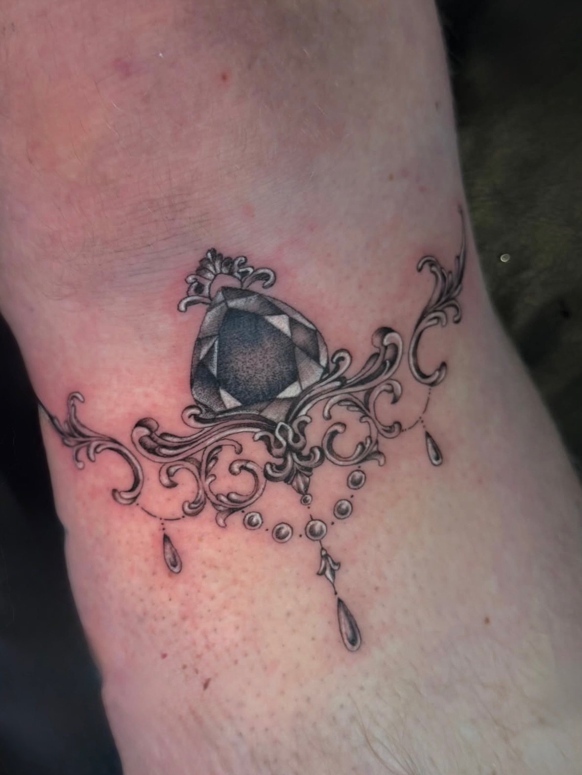 Tattoo by @ava_defalco — black_and_grey, ornamental