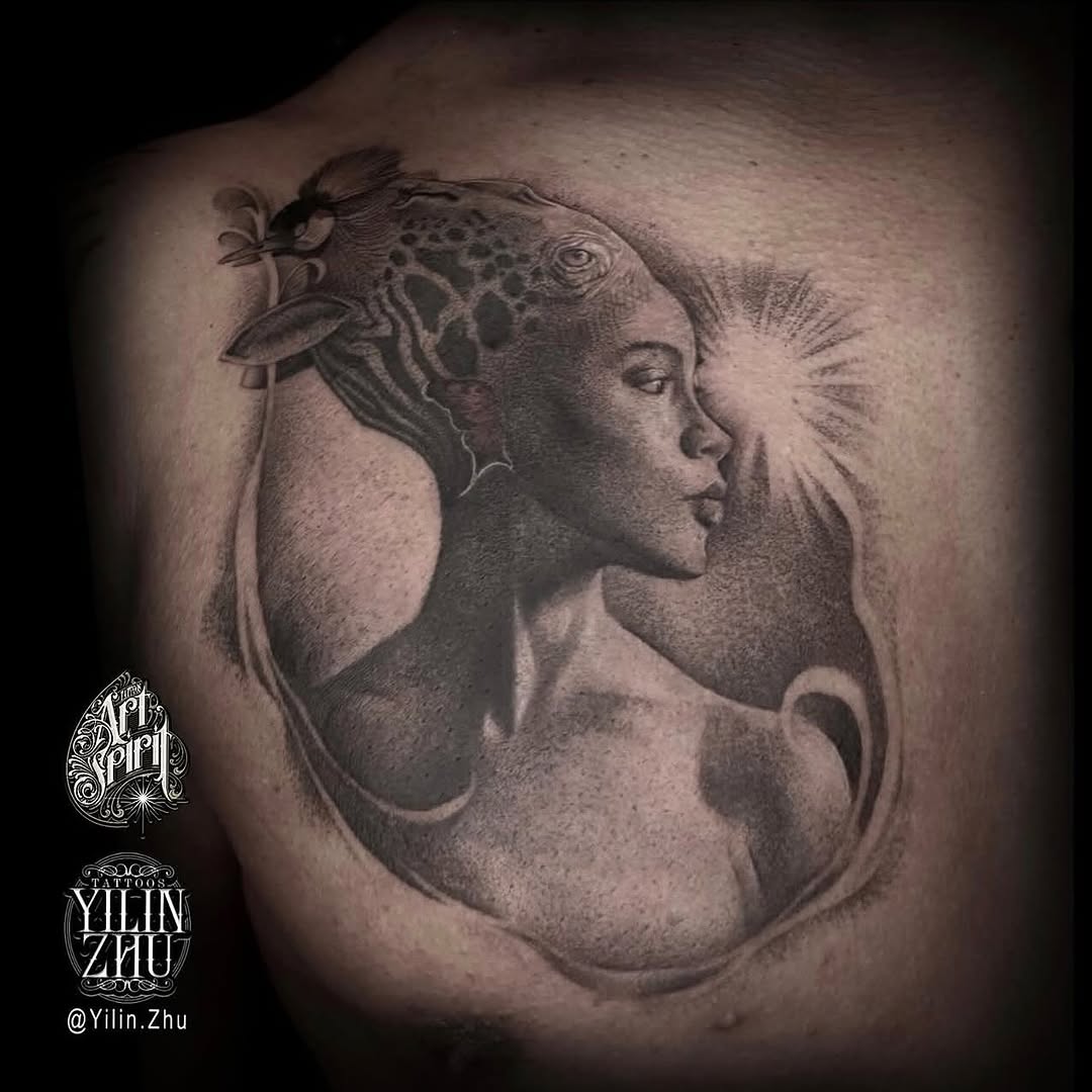 Tattoo by @artbyalyssacarbonara β realism, black_and_grey