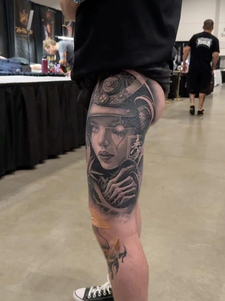 Tattoo by @tattooist_steven — realism, black_and_grey