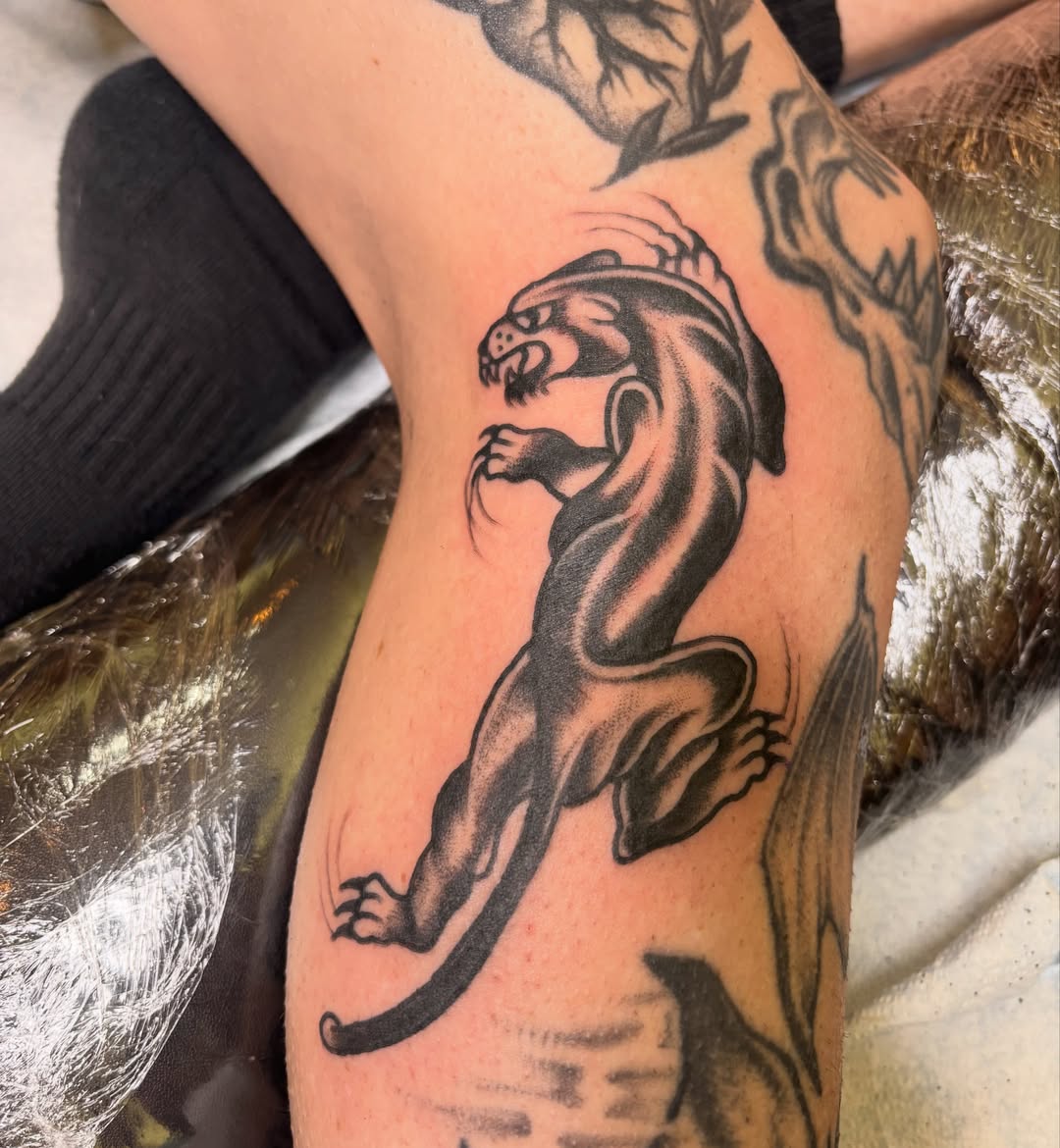 Tattoo by @stevereidtattoo — black_and_grey