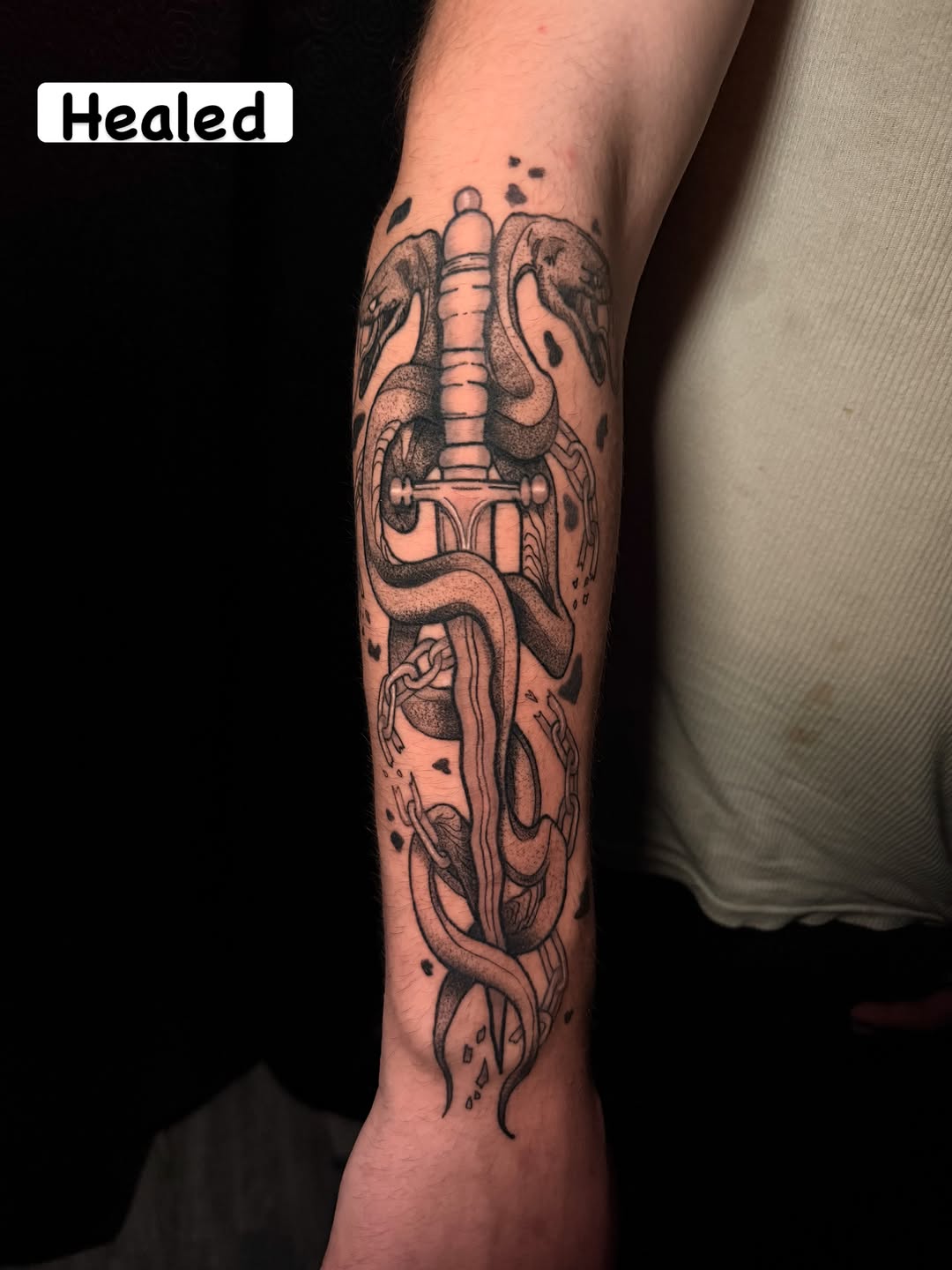 Tattoo by @justnic_ink13 — black_and_grey, chicano