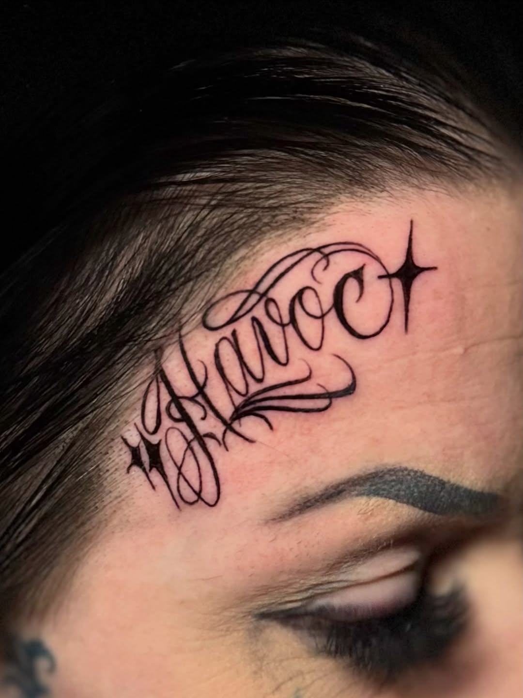 Tattoo by @justnic_ink13 — lettering_script, chicano