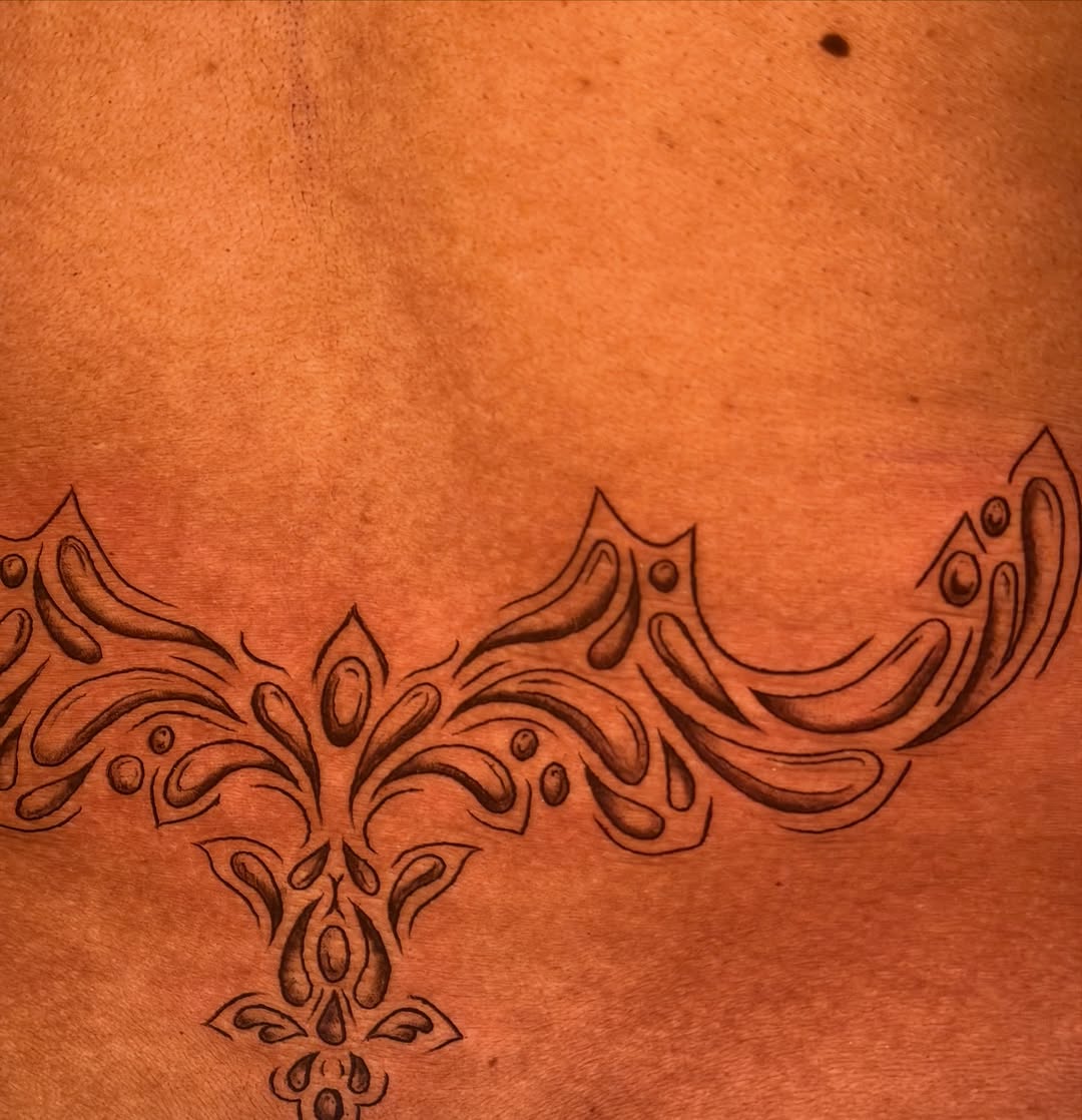 Tattoo by @mollztattooz — ornamental, black_and_grey