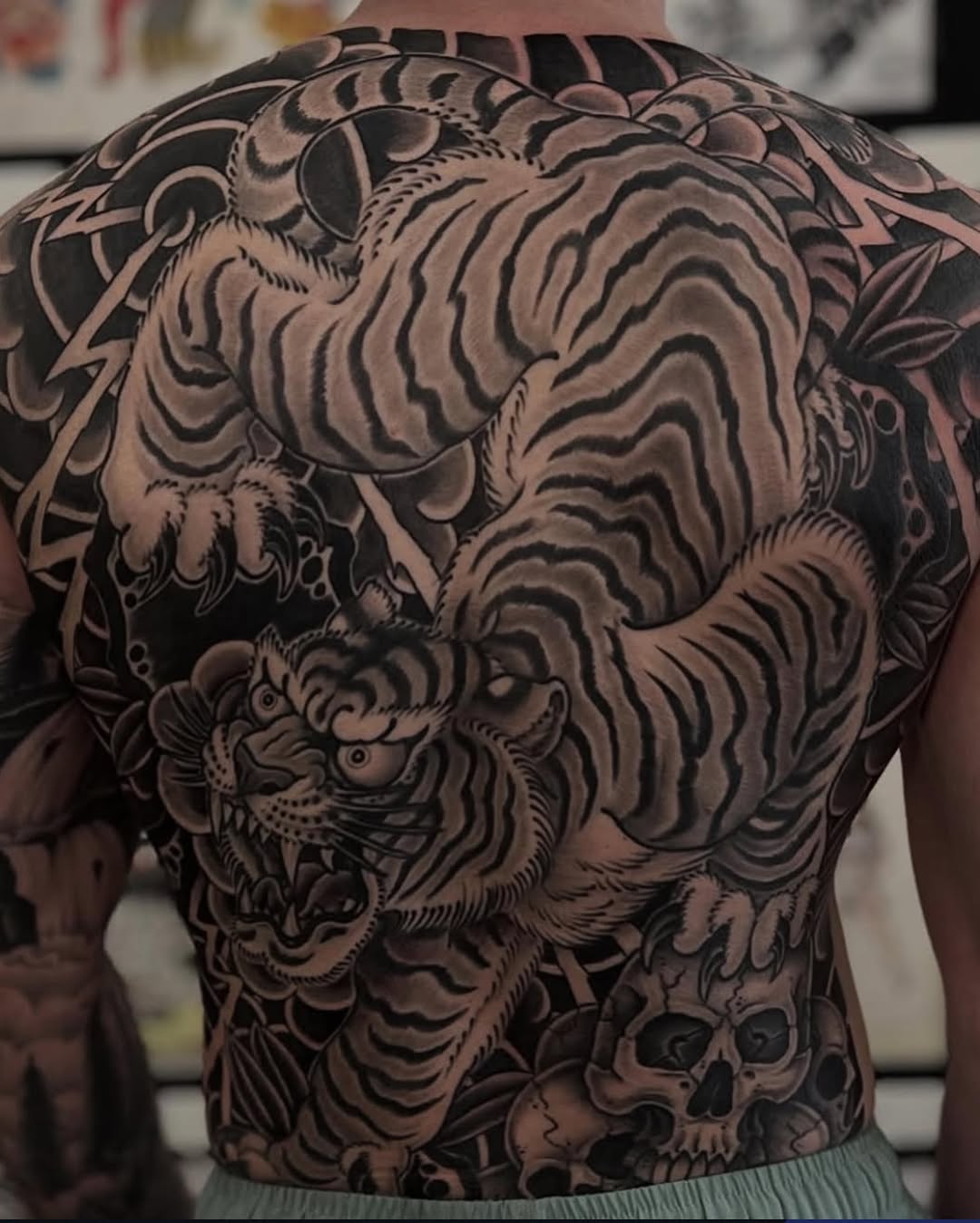 Tattoo by @chrisromolini — japanese_irezumi, black_and_grey