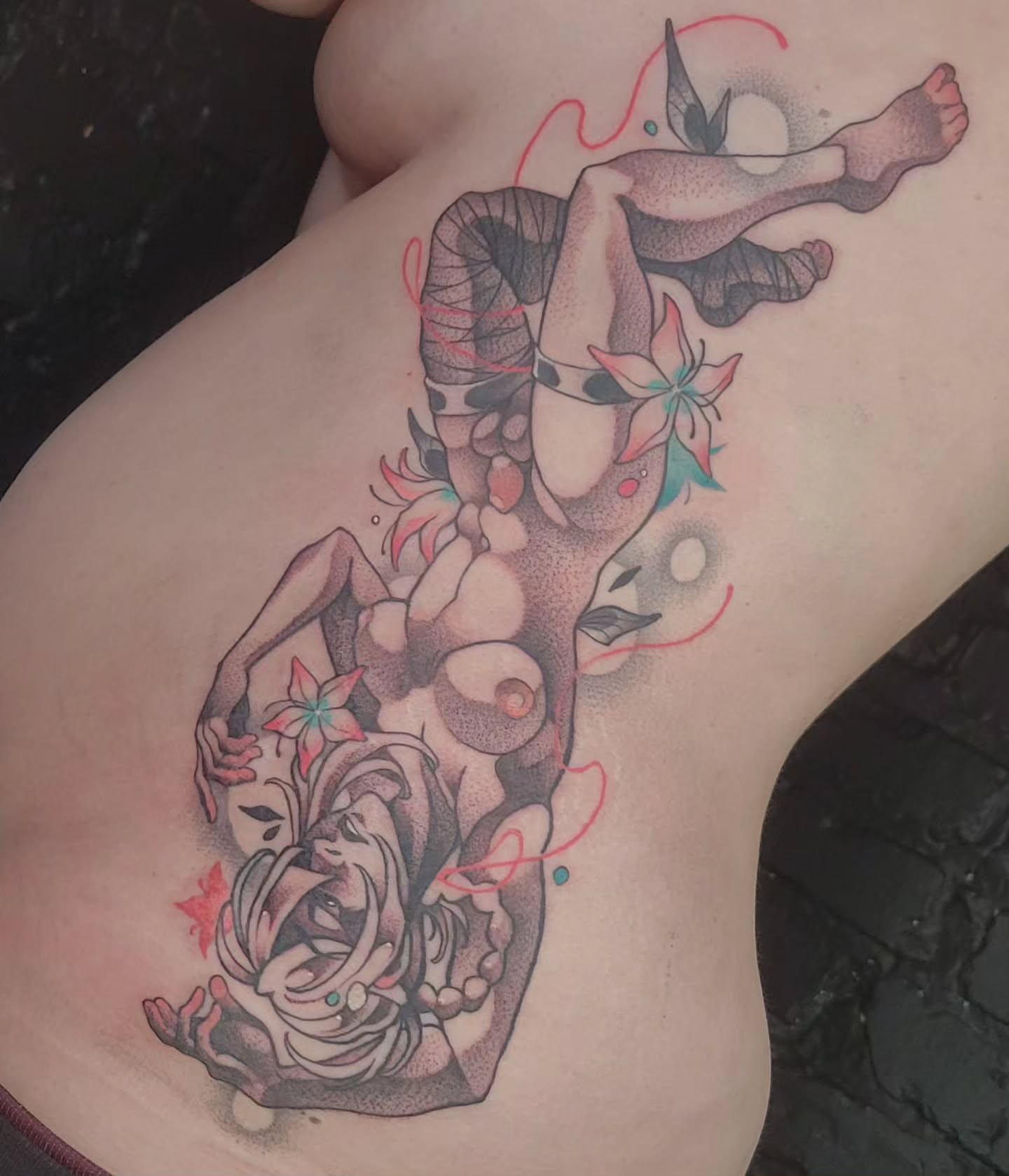 Tattoo by @jaystor.ink — dotwork, surrealism