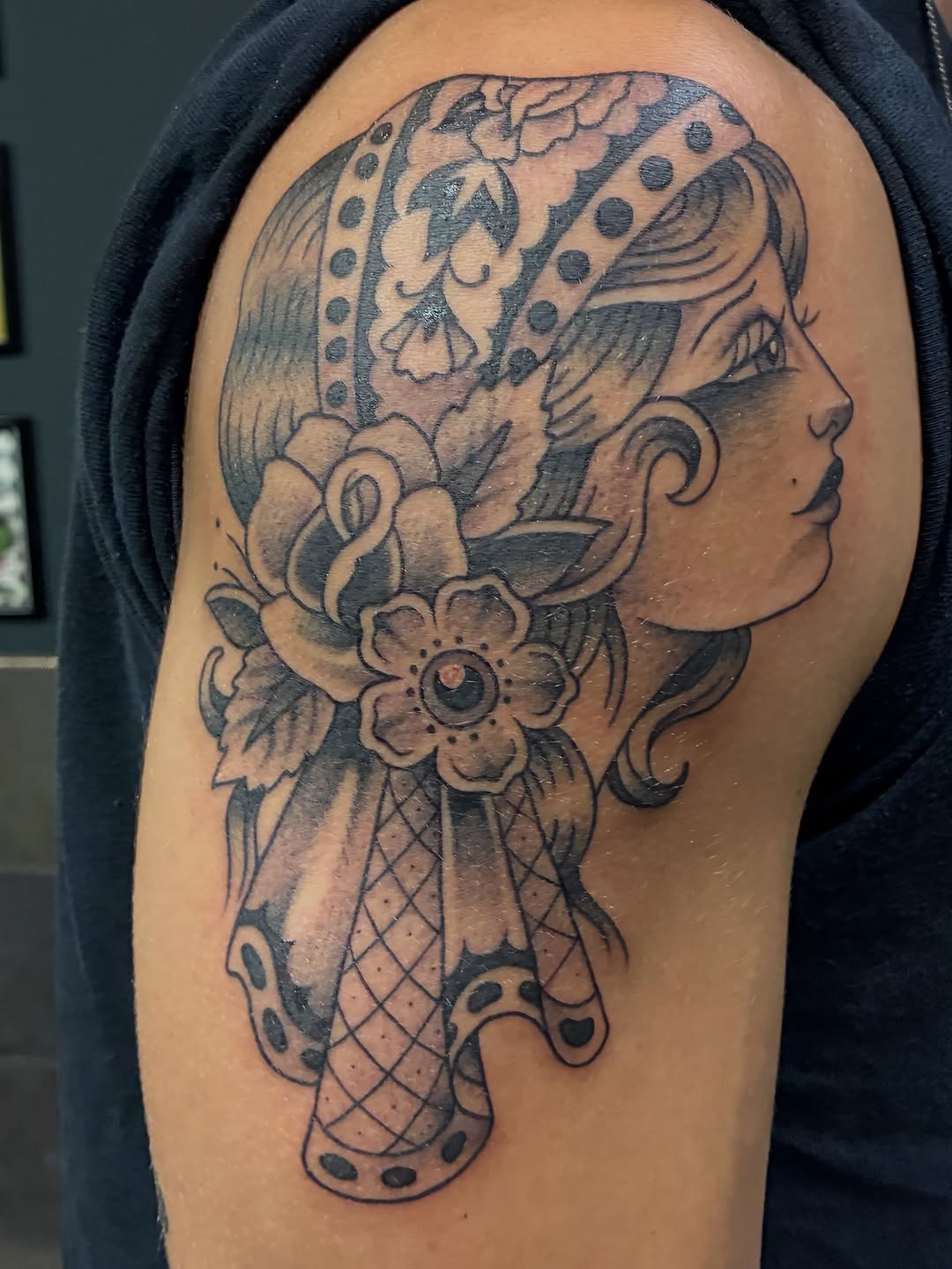 Tattoo by @energydrinkonthefloor — american_traditional, black_and_grey