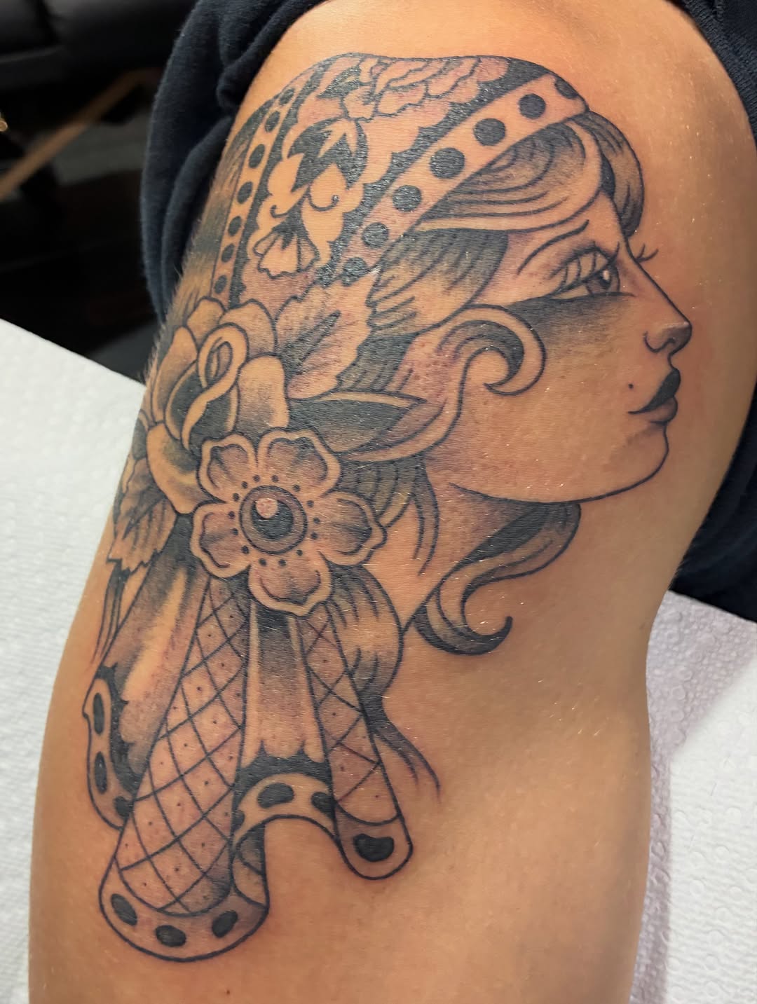 Tattoo by @energydrinkonthefloor — american_traditional, black_and_grey