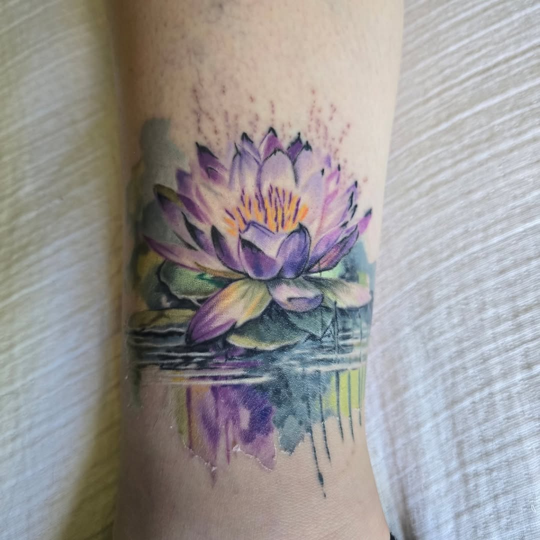 Tattoo by @karmakazeturtle — realism, watercolor
