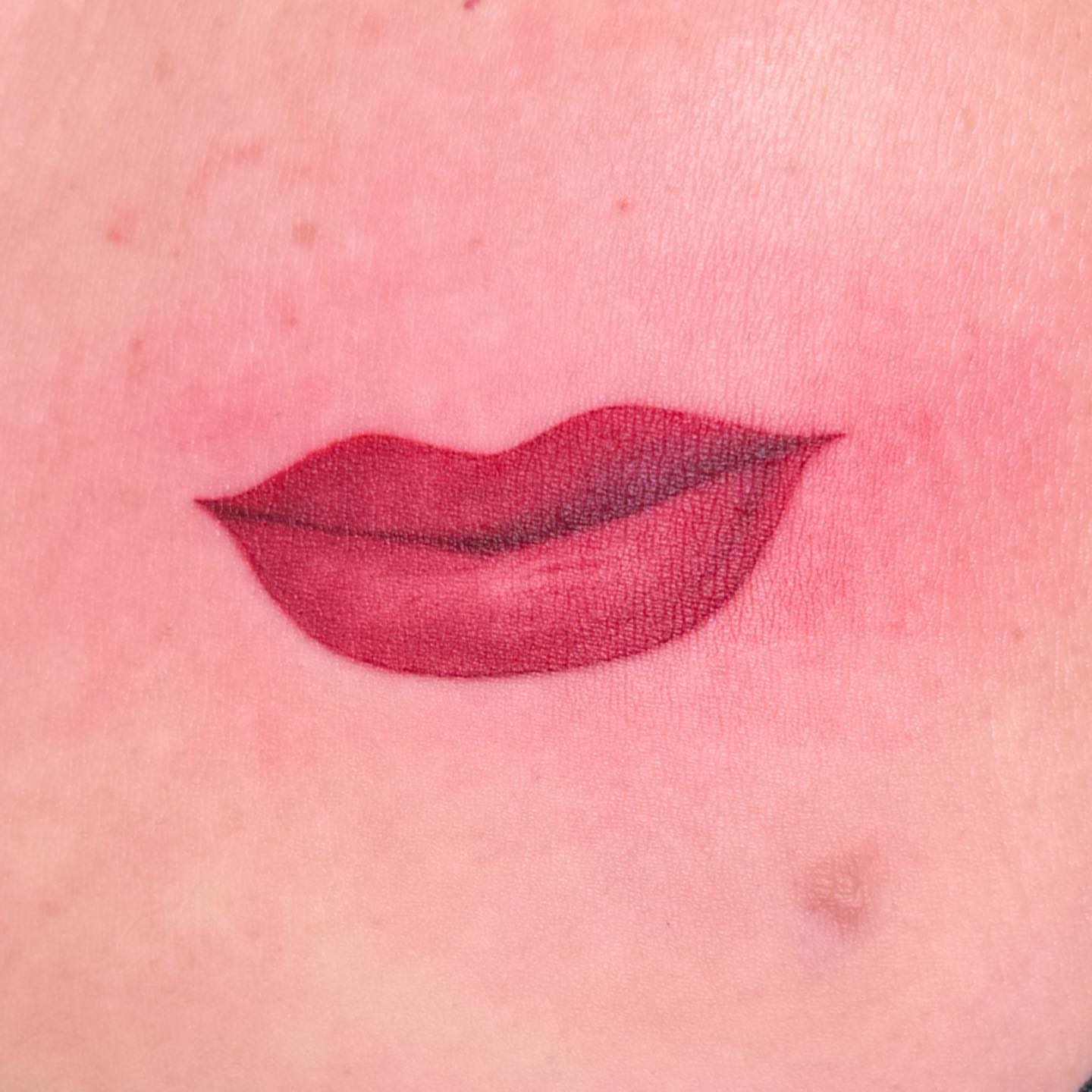 Lips realism tattoo by PxINK, Crystal, Minnesota