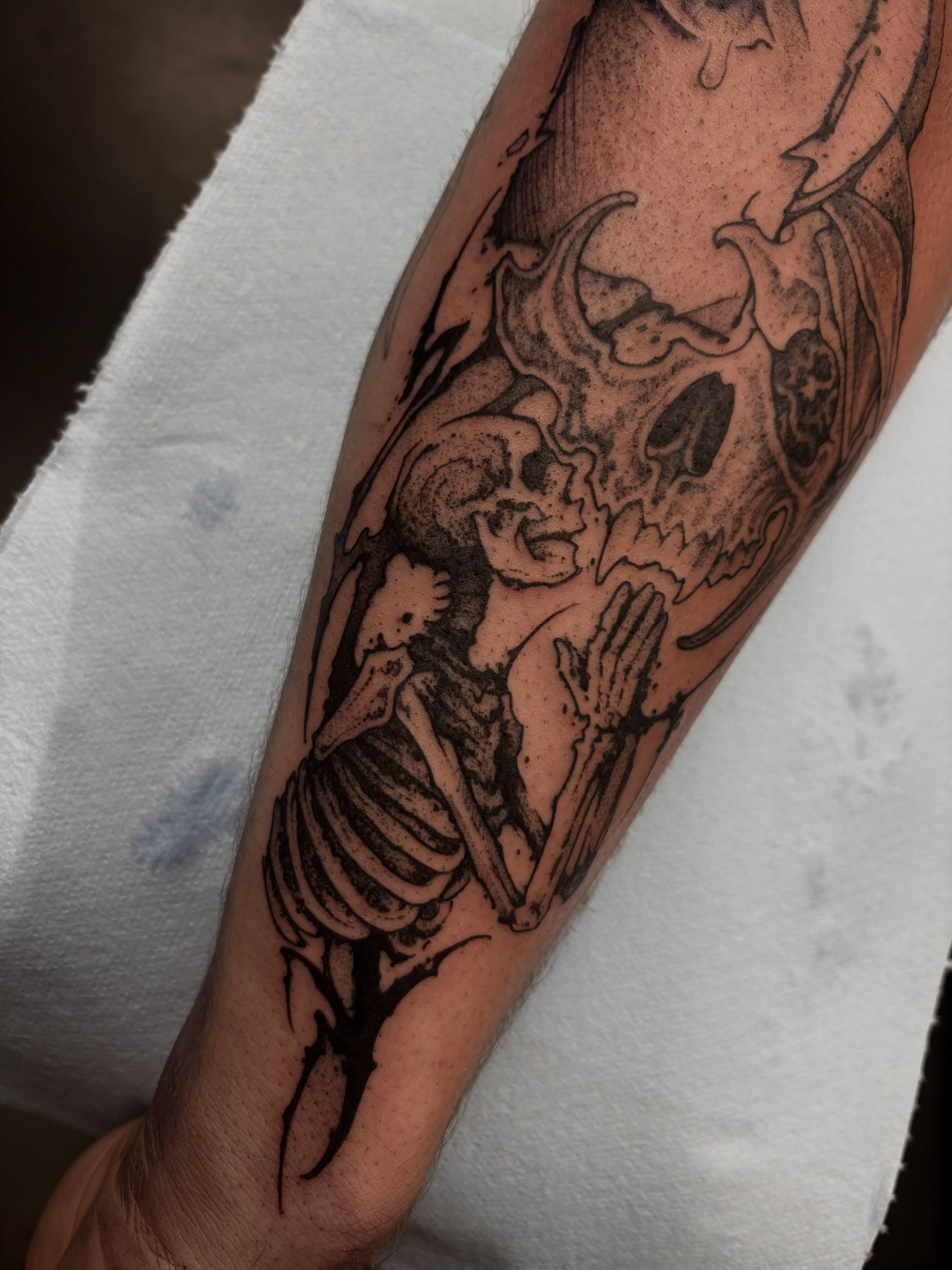 Tattoo by @8jinx9 — black_and_grey