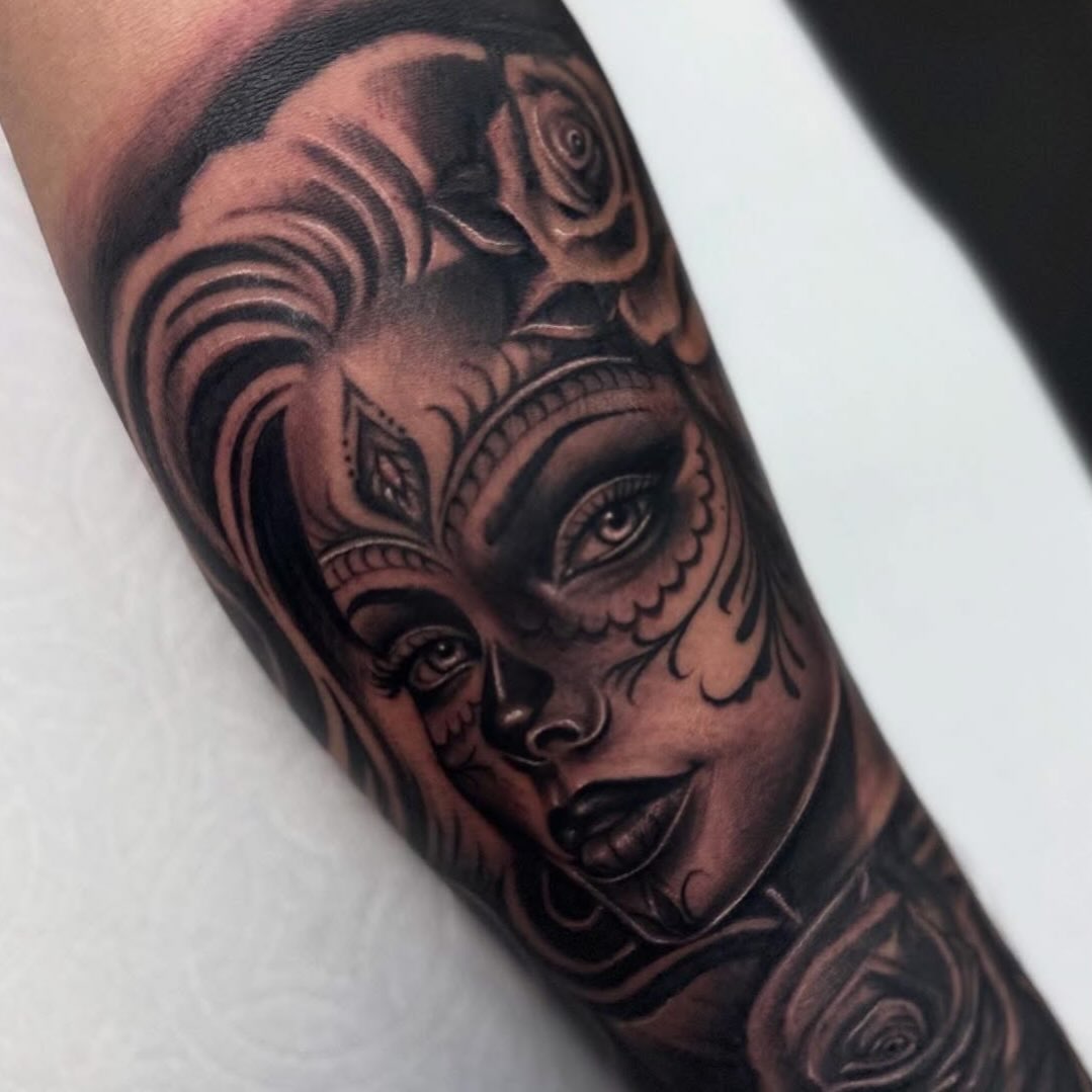 Tattoo by @rainofinktattoos — black_and_grey, realism