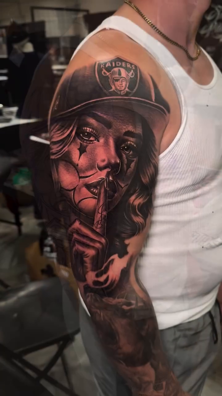 Tattoo by @winetat2 — black_and_grey, realism