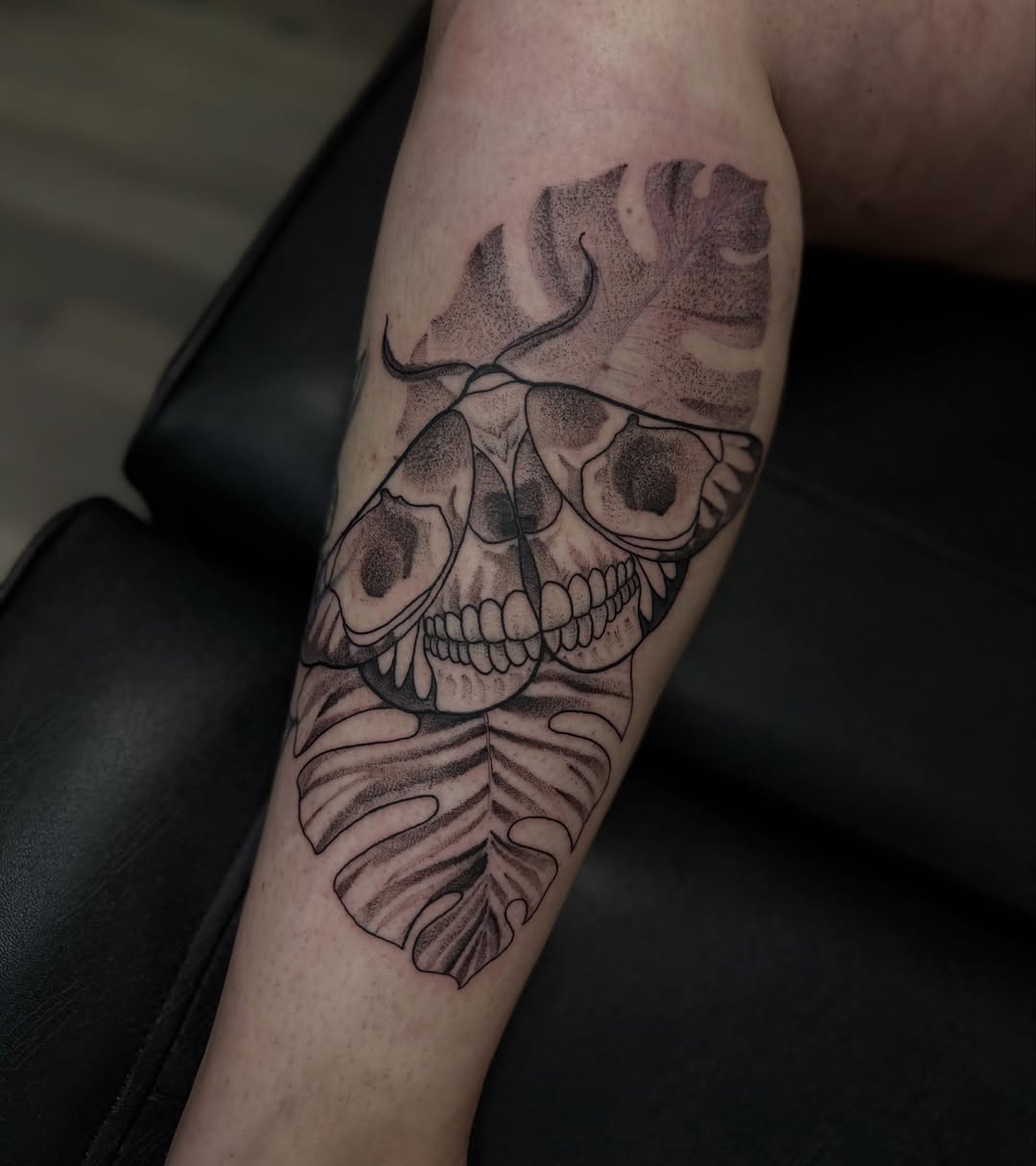 Tattoo by @radtattoo93 — black_and_grey, dotwork