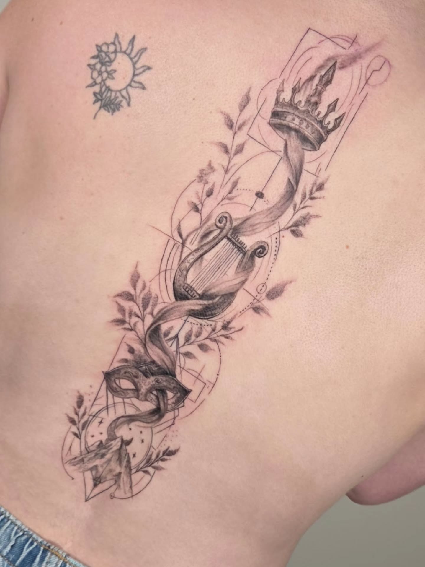 Tattoo by @inkbyjeremy โ black_and_grey, ornamental