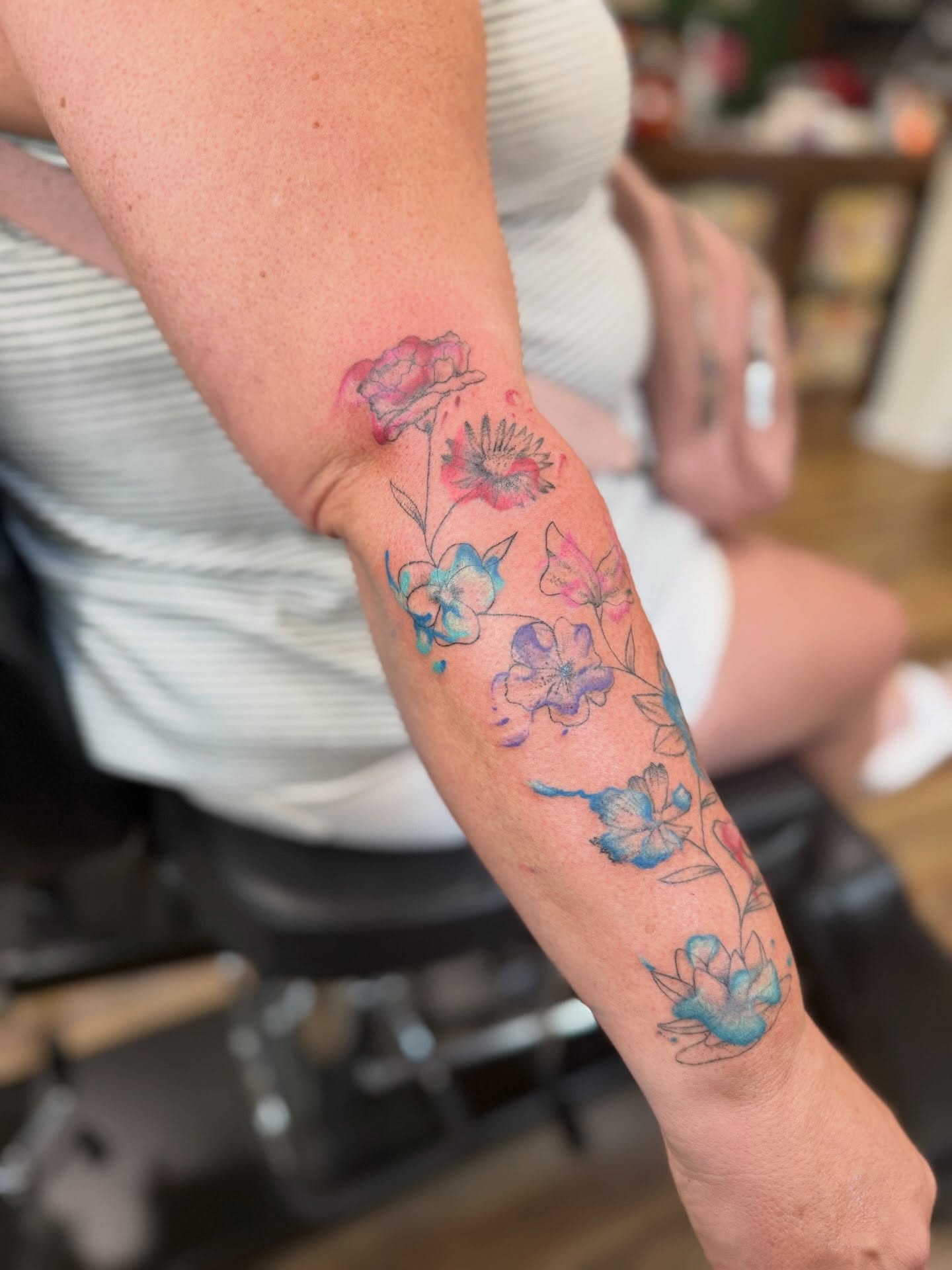 Tattoo by @serenitytheidentity โ watercolor, fine_line
