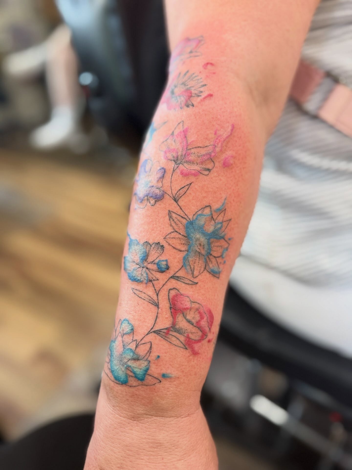Tattoo by @serenitytheidentity โ watercolor, fine_line