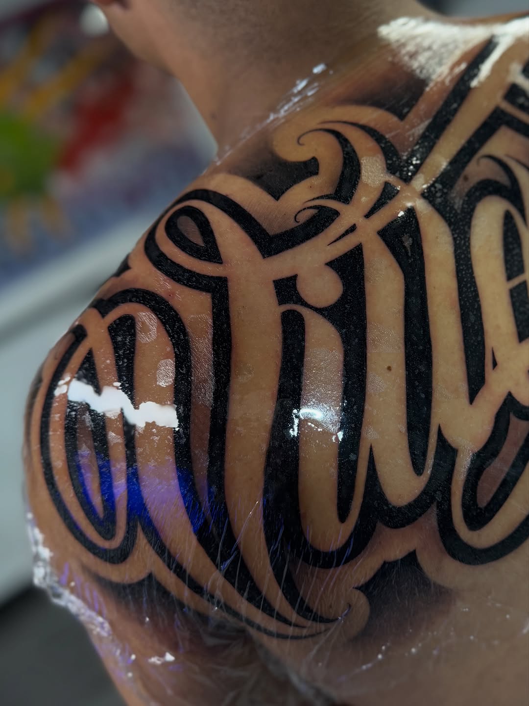 Tattoo by @rockyg_inkz — lettering_script