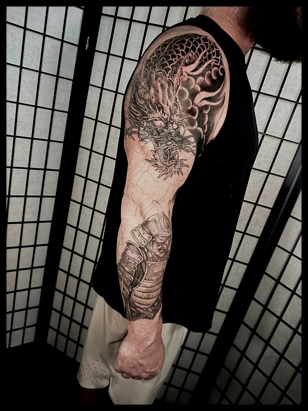 Tattoo by @noahmorristattoos — japanese_irezumi, black_and_grey