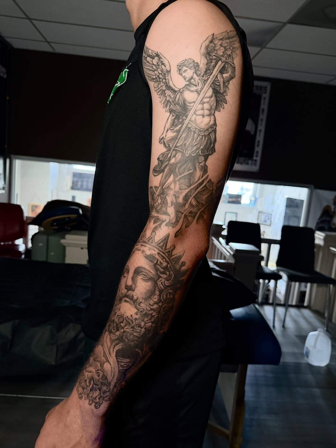Tattoo by @noahmorristattoos — realism, black_and_grey