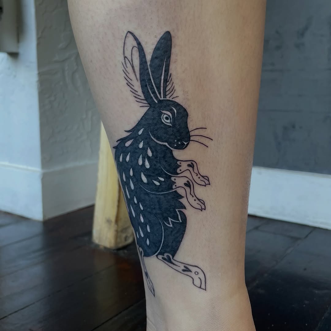 Tattoo by @alzster — blackwork, black_and_grey