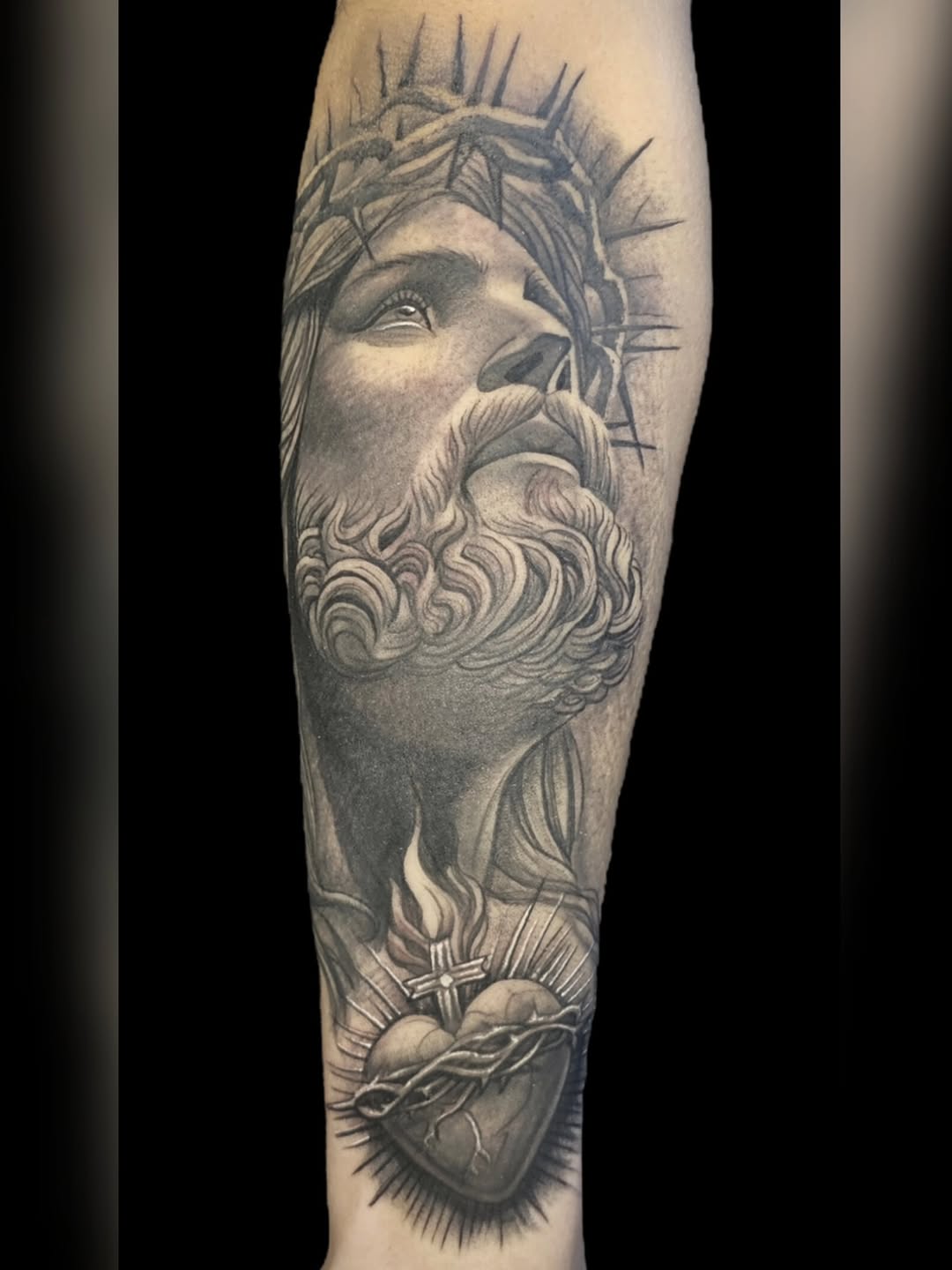 Tattoo by @lmt_customink — realism, black_and_grey