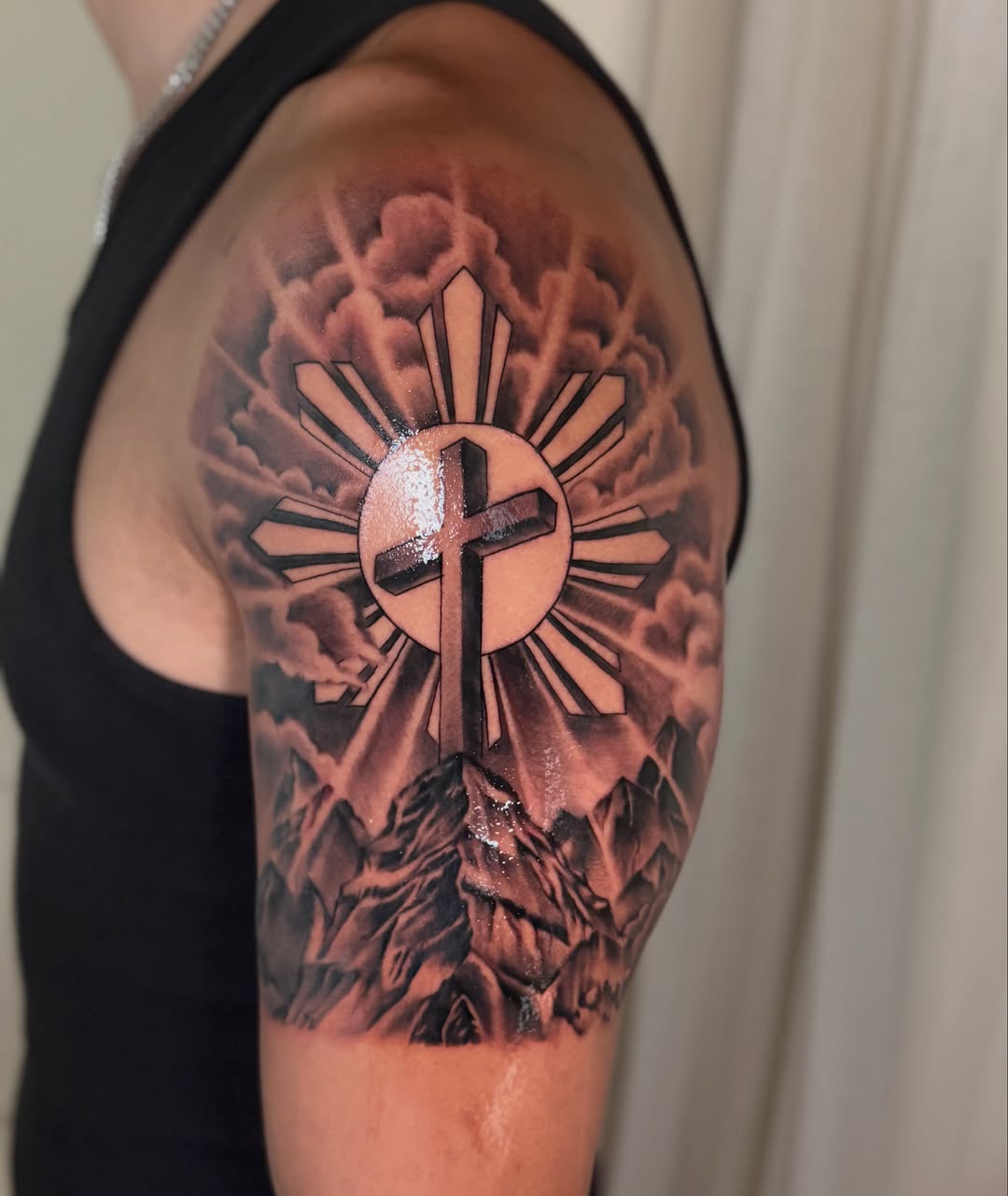 Tattoo by @faith_tat2 — black_and_grey, realism