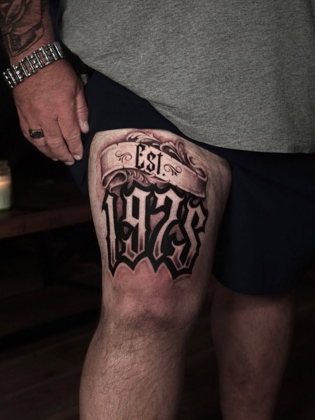 Tattoo by @luisd_art — lettering_script, chicano